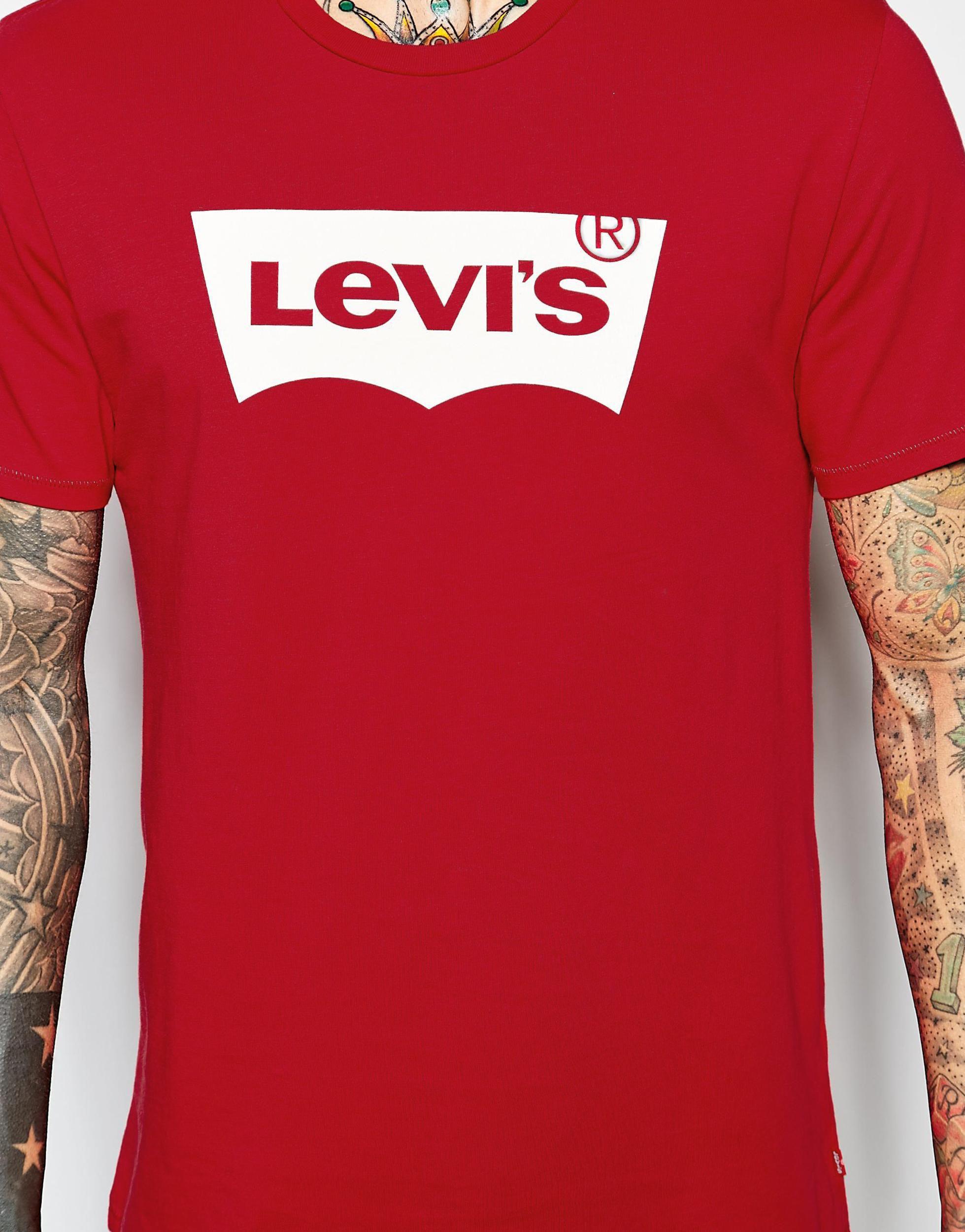 Levi's Housemark Graphic Tee Maglietta Uomo – Large Batwing Logo, Vestibilità Comoda, Cotone Morbido