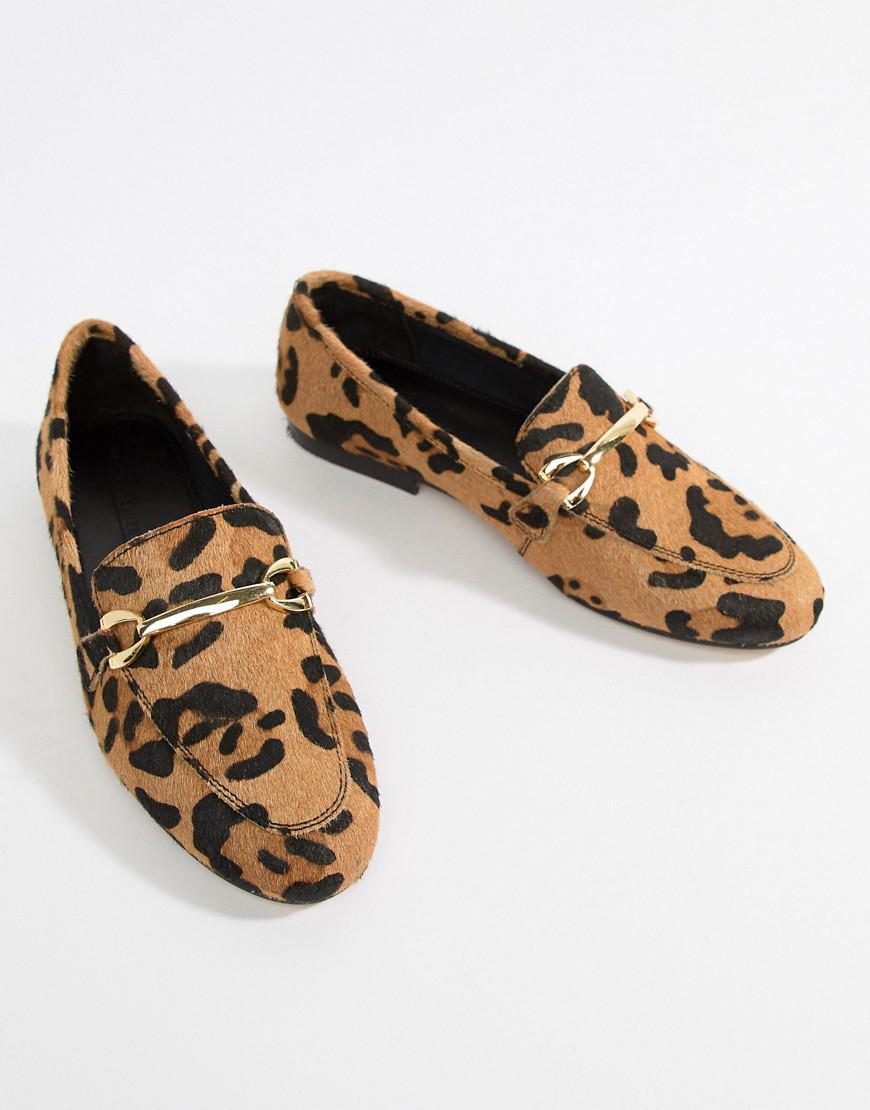 asos leopard print loafers