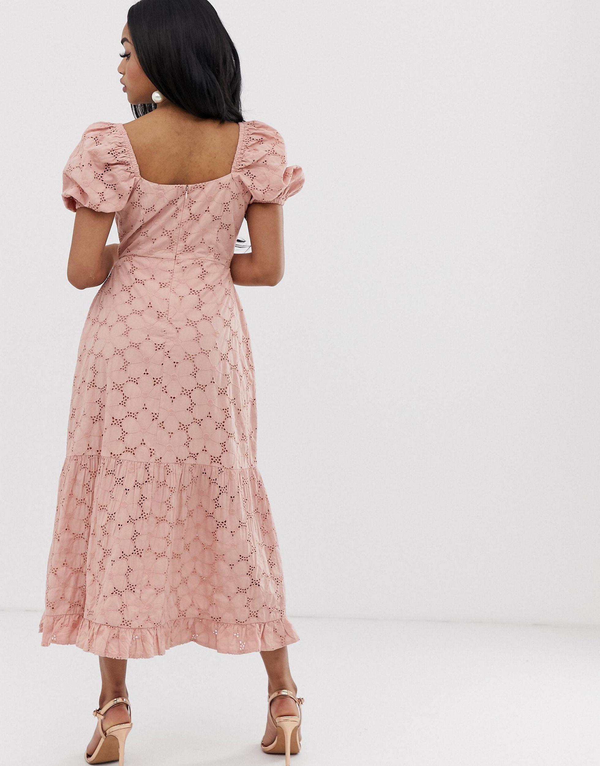 maxi broderie dress