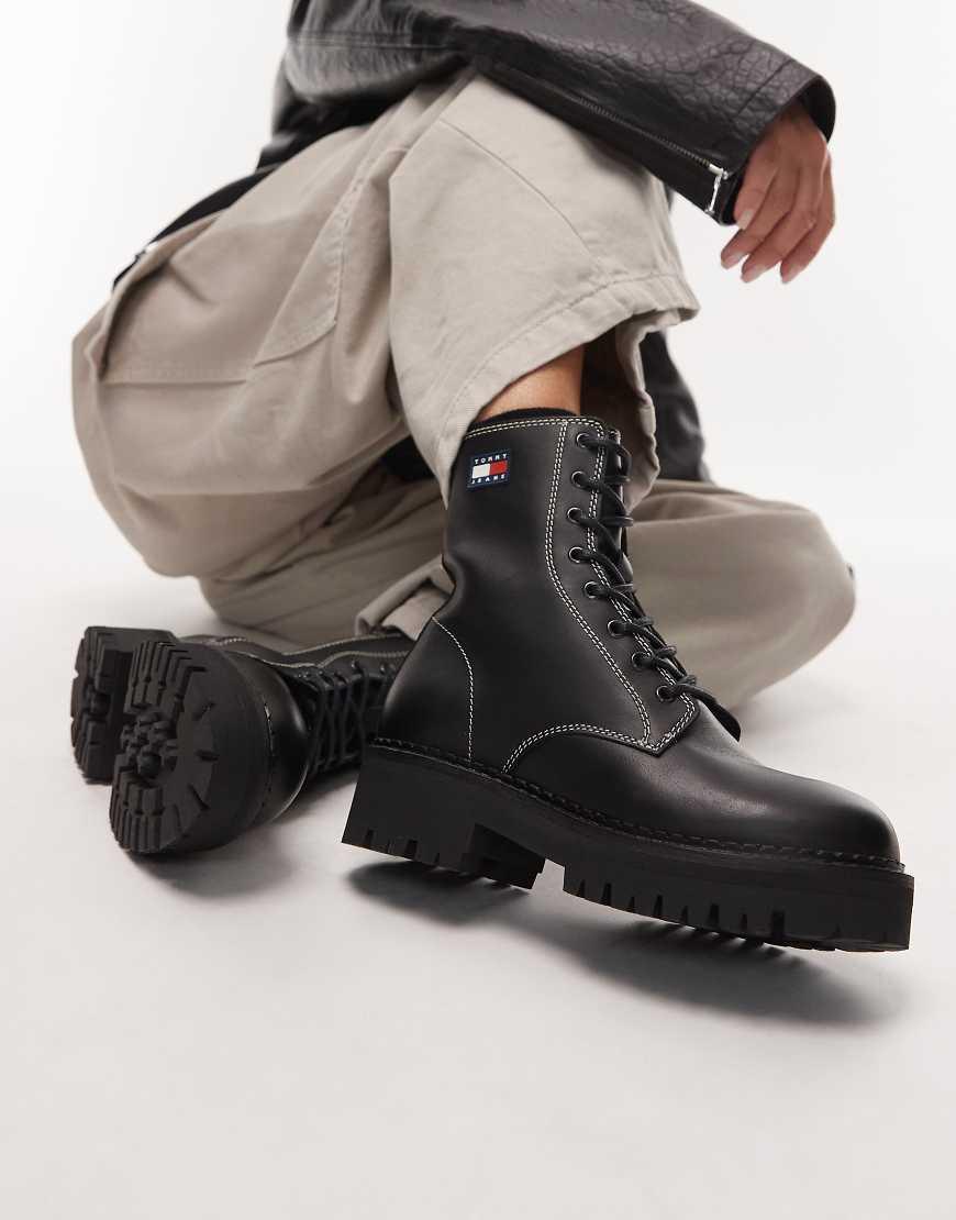 Biker Boots Tommy Hilfiger Chunky Lace Up Tommy Hilfiger Ankle