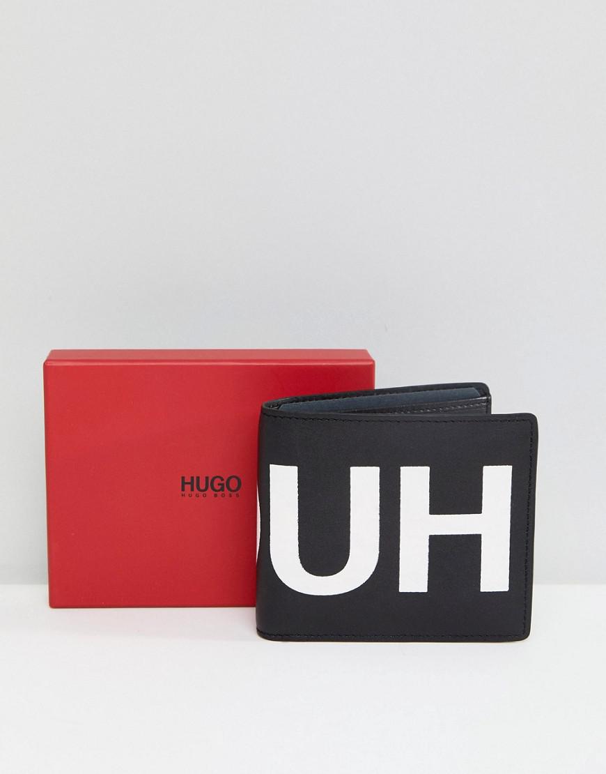 HUGO Exploded Logo Leather Wallet In 