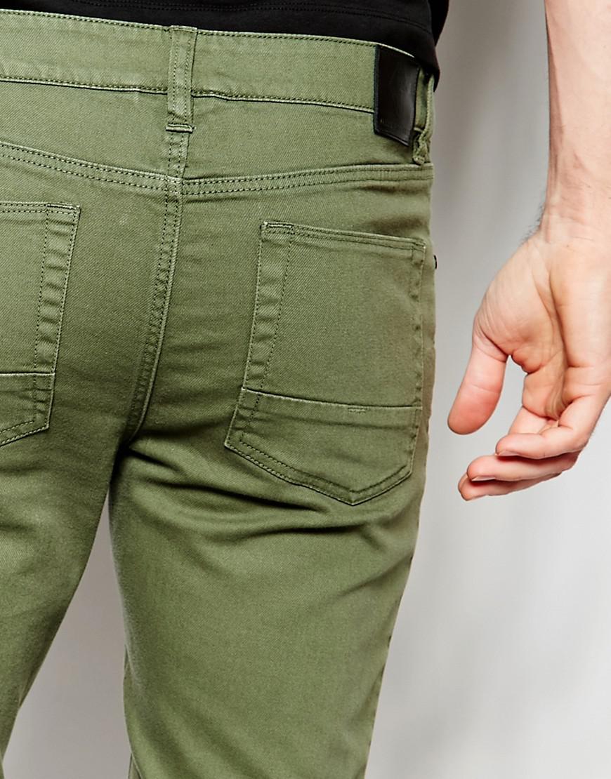 ASOS Dark Future Super Skinny Jeans In Green for Men | Lyst