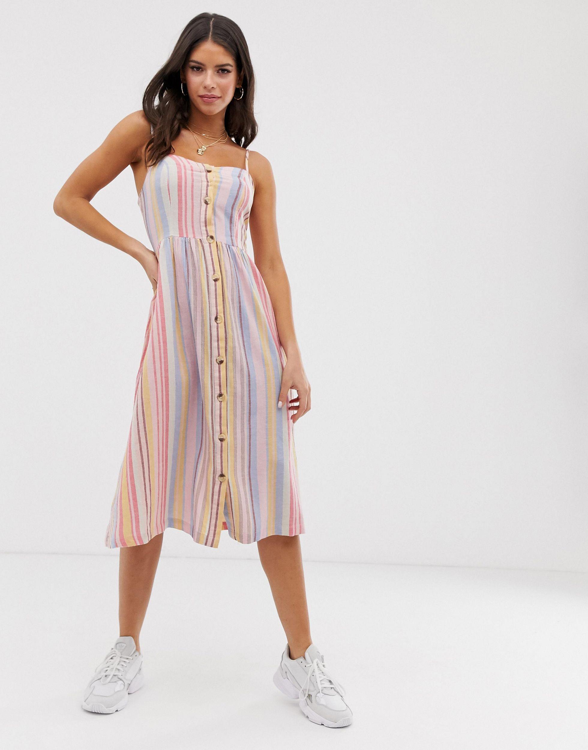 linen dress new look