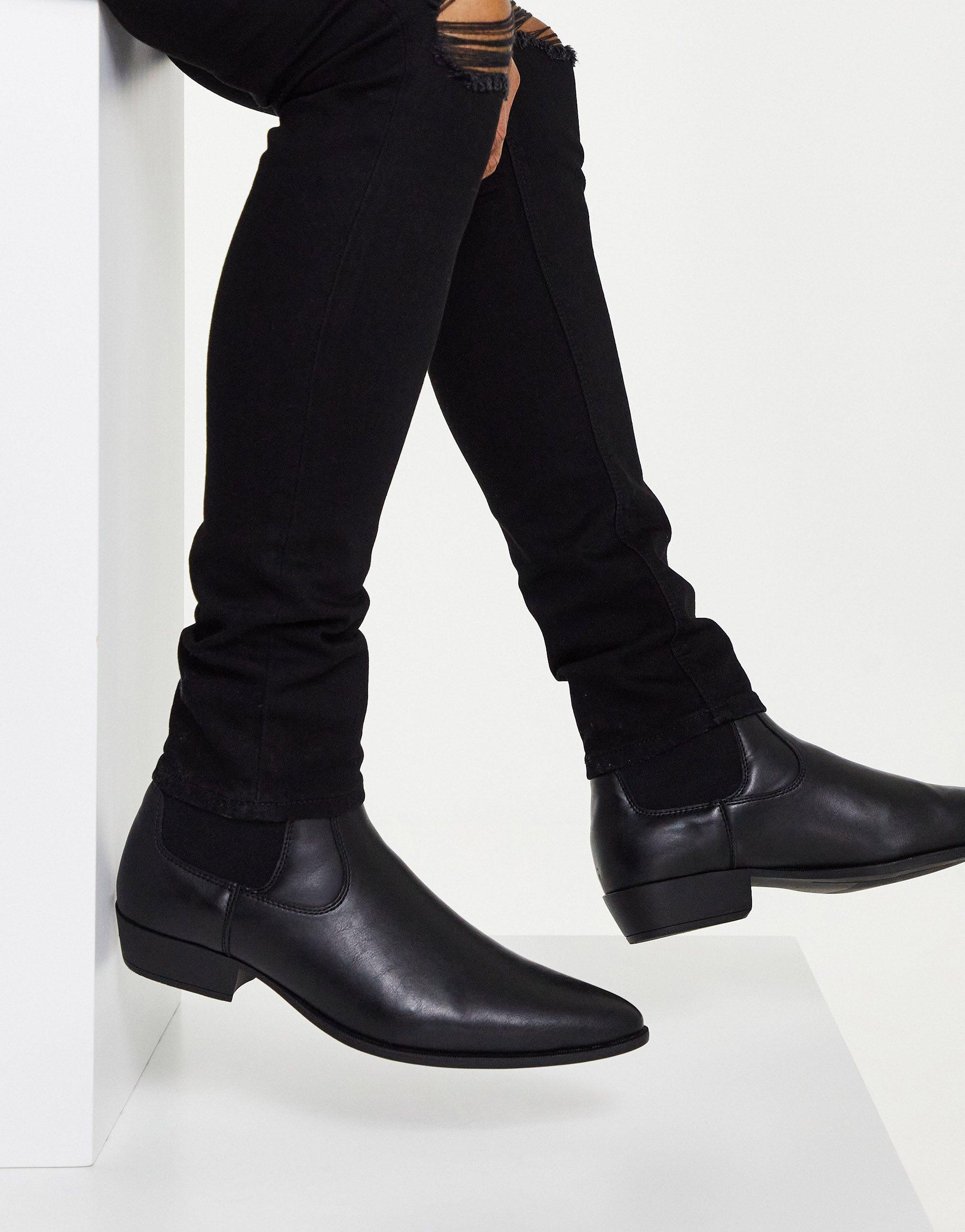 ASOS Western Chelsea Boots Met Cubaanse Hak in het Zwart voor heren | Lyst  NL