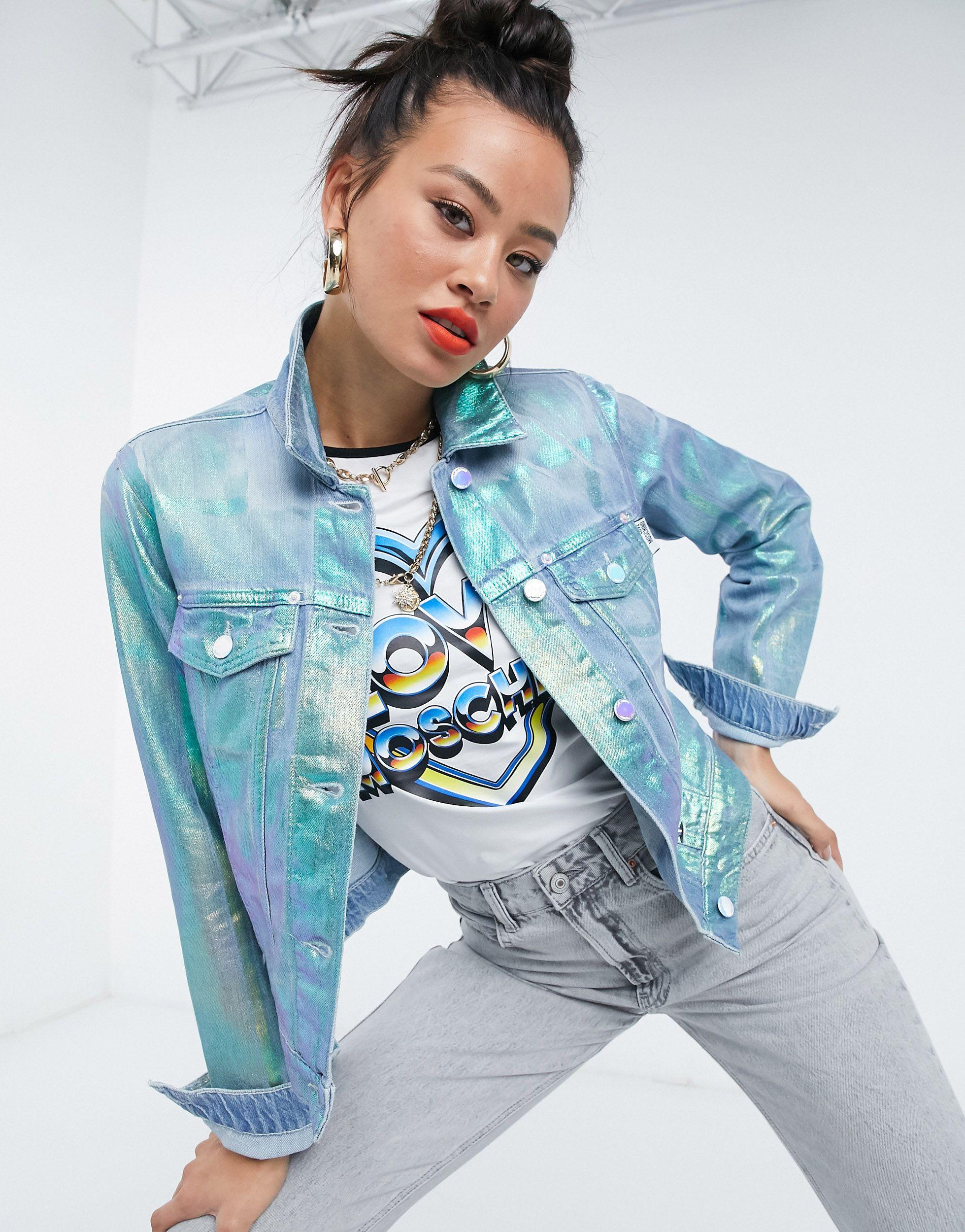 Love Moschino Iridescent Denim Jacket 