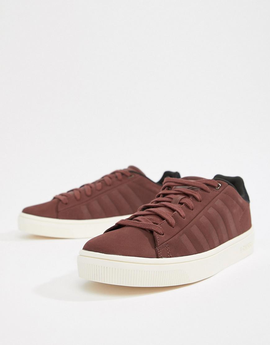 K-swiss Leather K Swiss Court Frasco Trainer In Burgundy in Red for Men -  Lyst