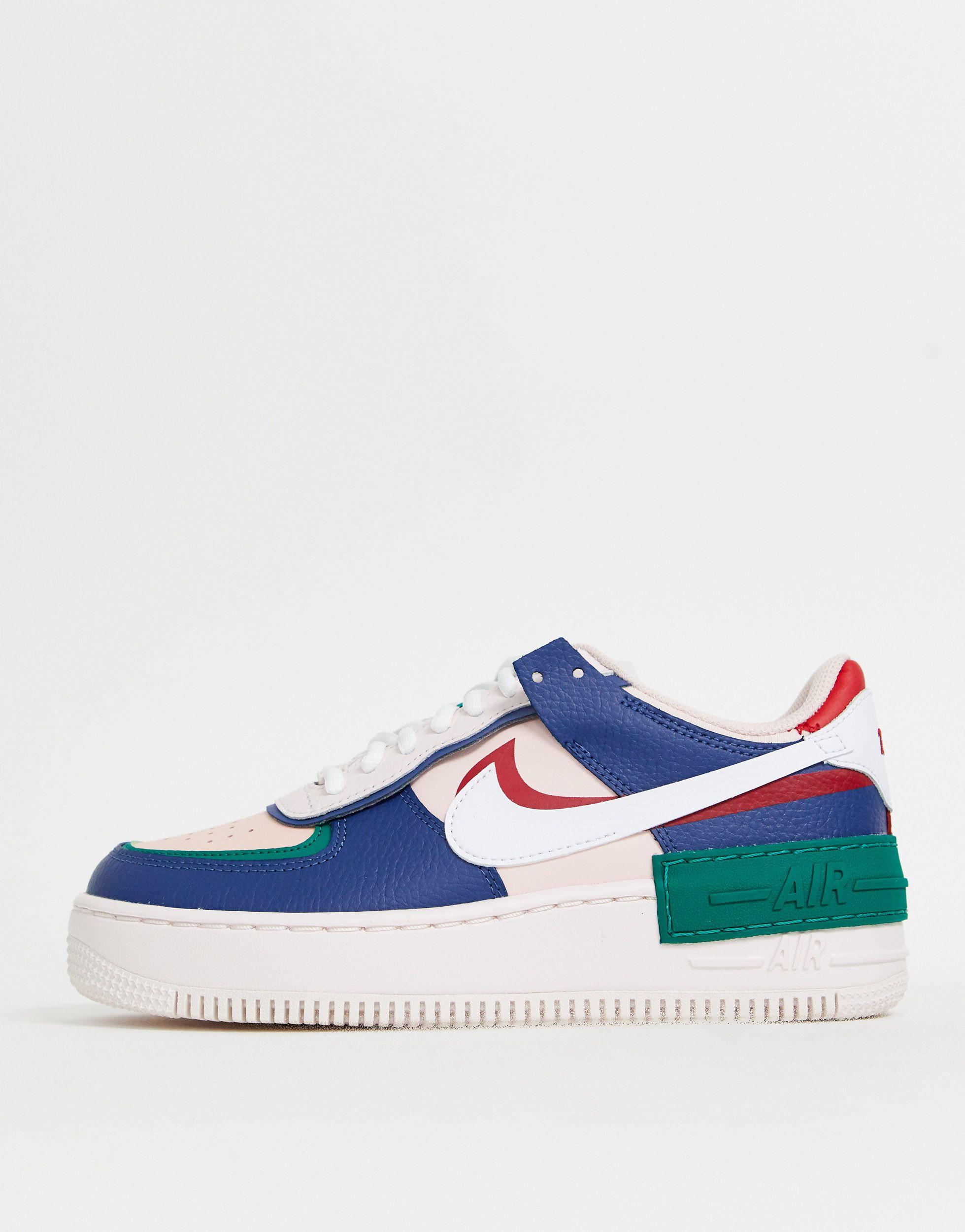 Zapatillas en azul marino y rosa Air Force 1 Shadow Nike de Cuero de color  Azul | Lyst