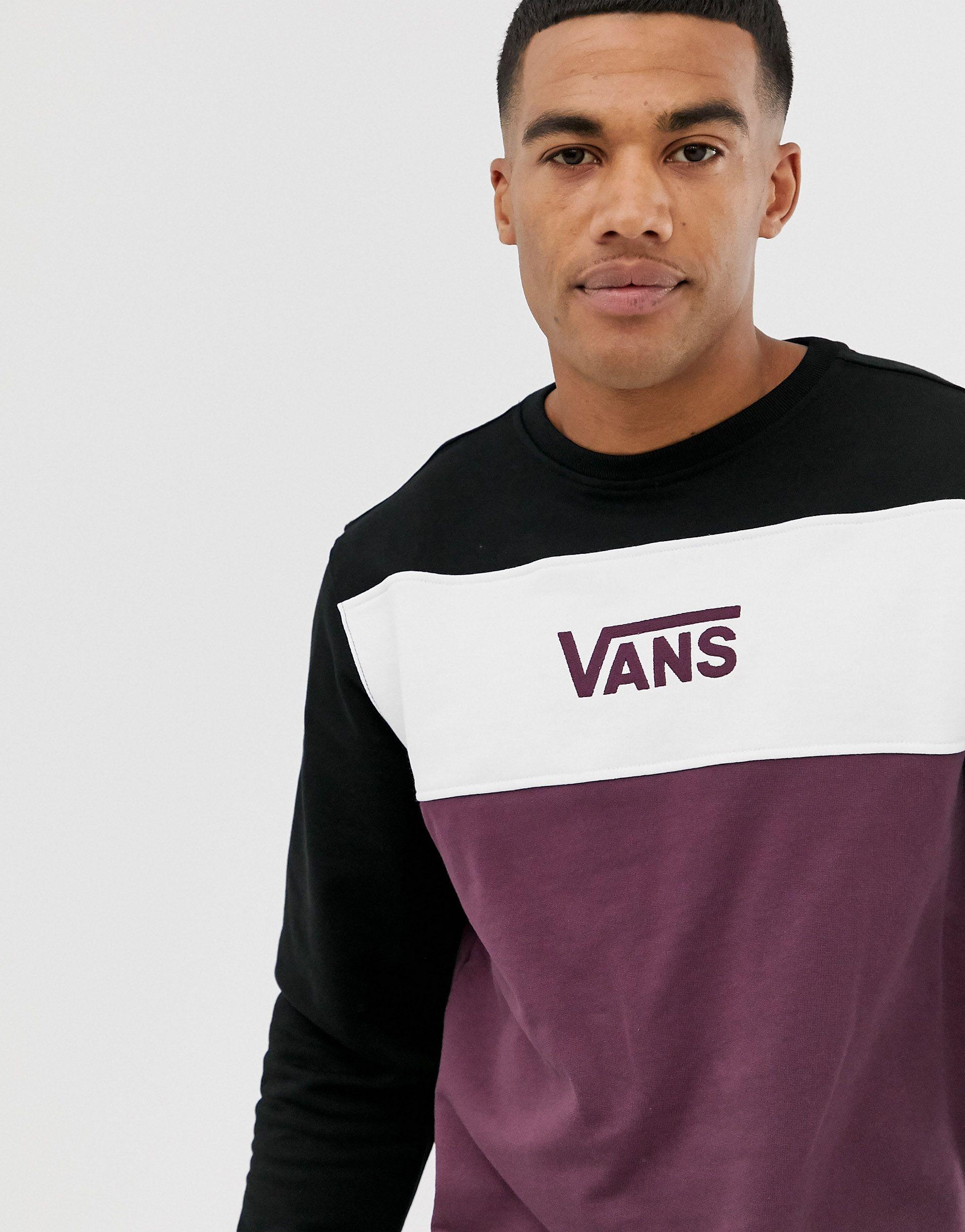 Vans Colour Block Sweatshirt Online Sale, UP TO 65% OFF