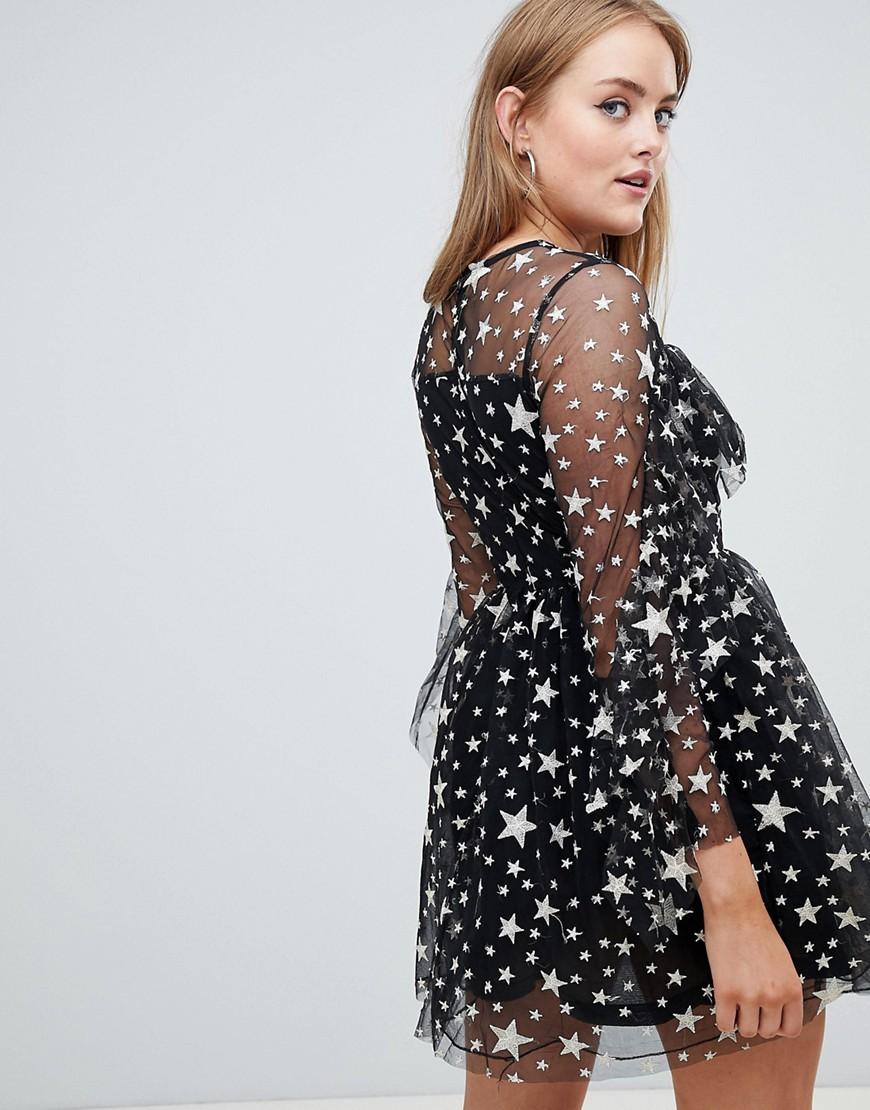 star print dress boohoo
