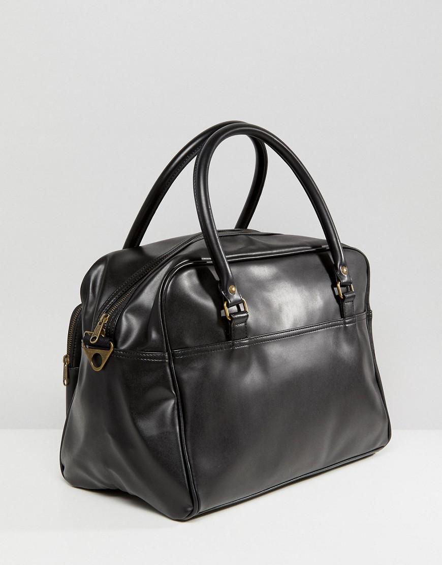 fred perry leather holdall