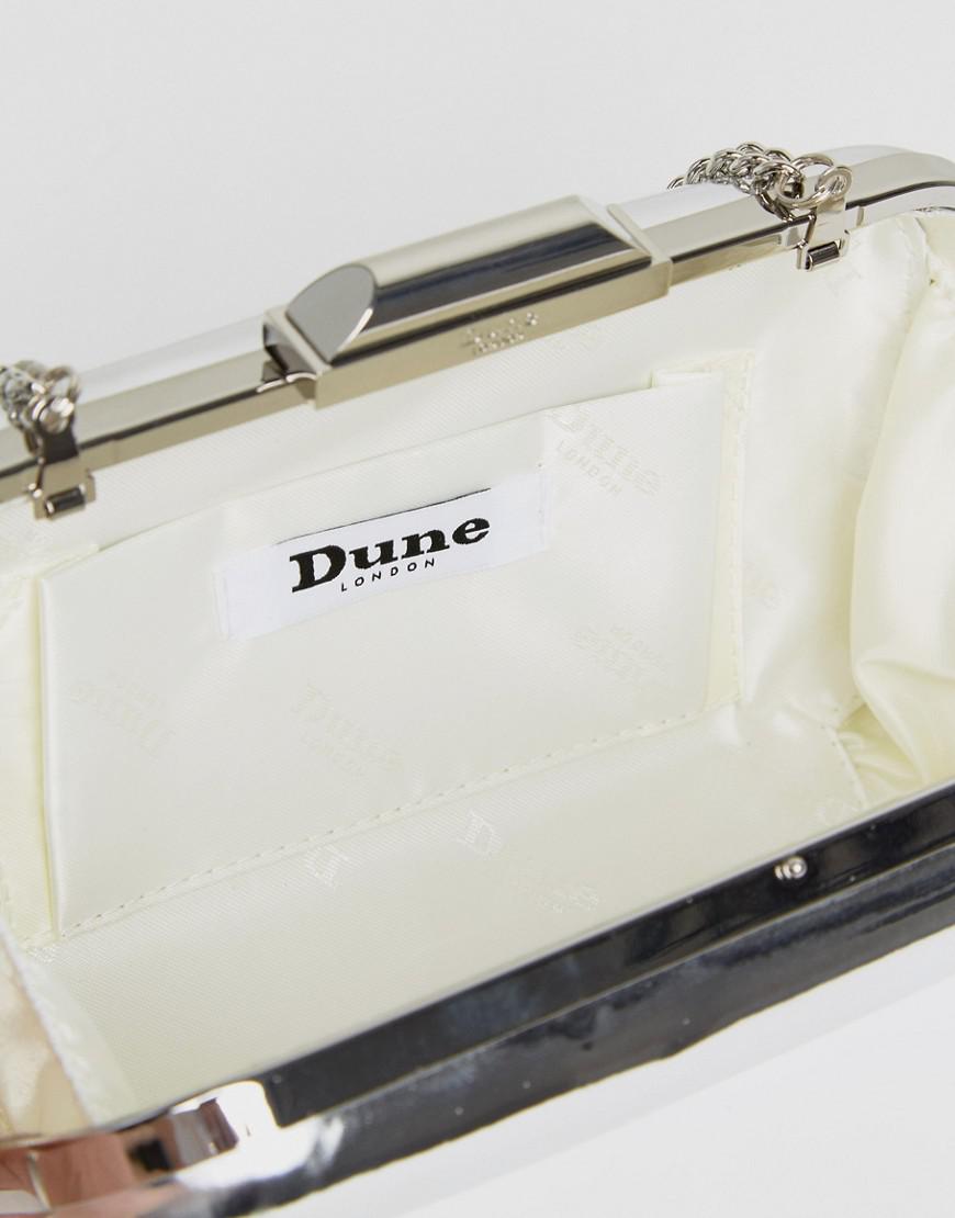Dune silver clutch bag outlet