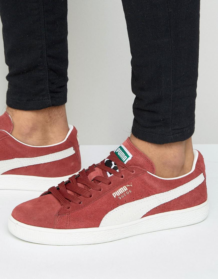 PUMA Suede Classic + Trainers In Red 35263475 for Men - Lyst