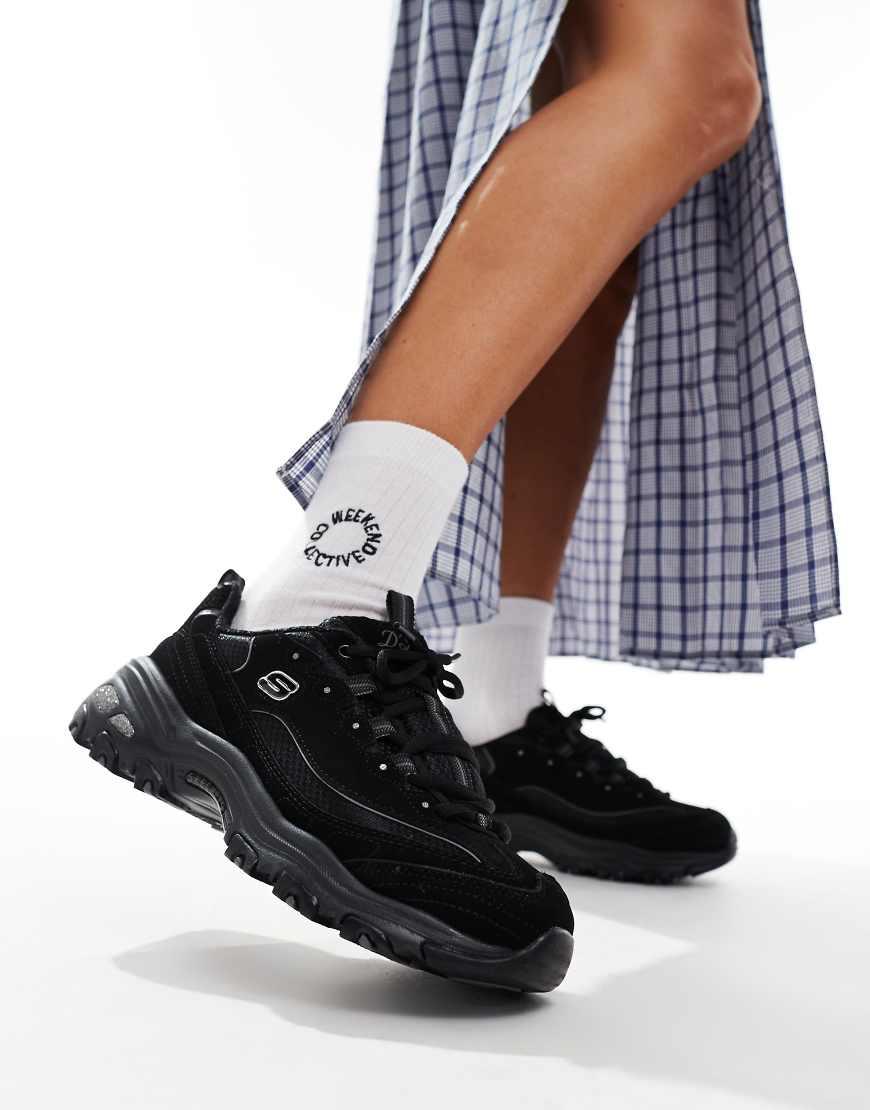Skechers D Lites Quarter Webbing Trainers in Black Lyst UK