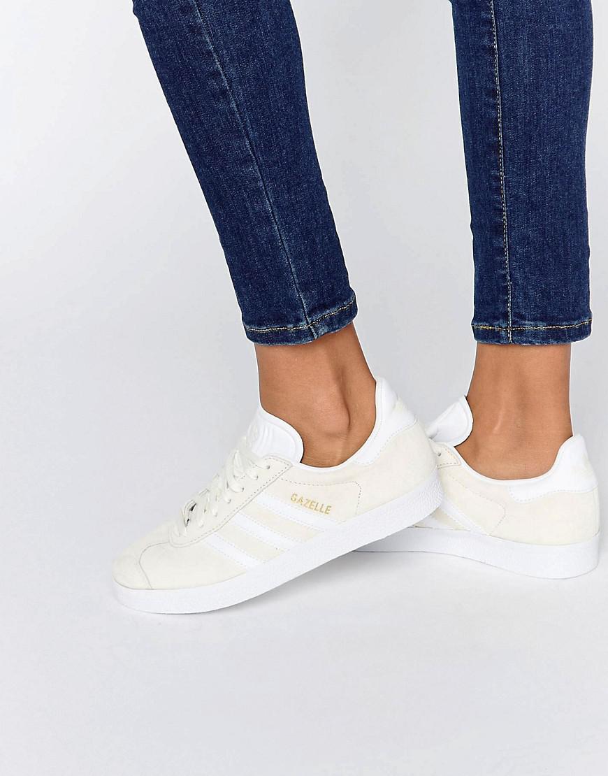 adidas Originals Unisex Off White Suede Gazelle Sneakers | Lyst UK