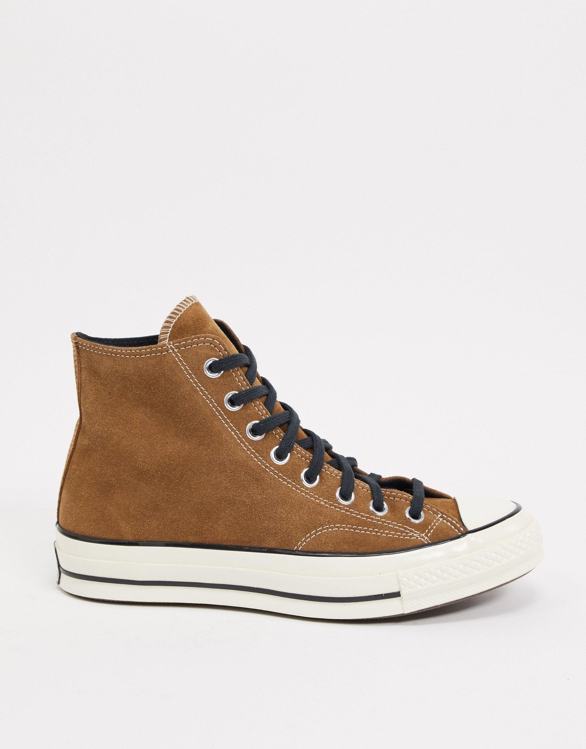 Converse Chuck 70 Hi Suede Sneakers in Brown for Men | Lyst Canada
