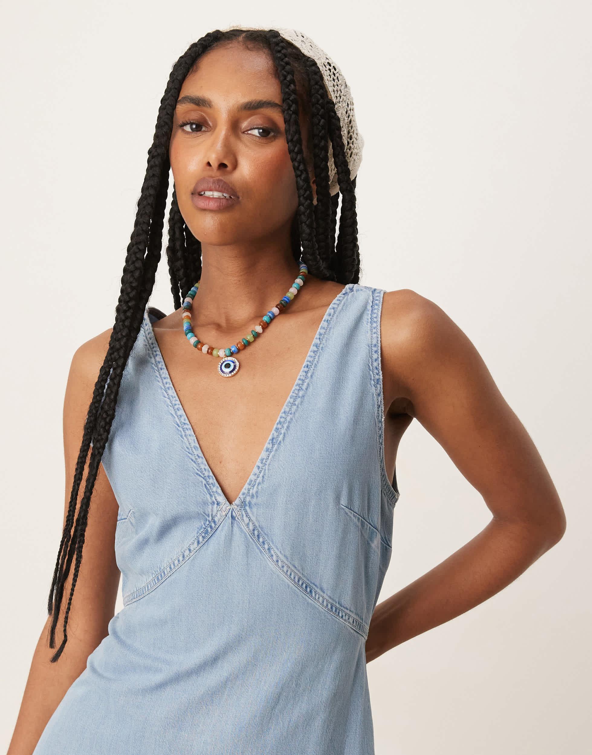 mango denim dress Mango + Button denim dress