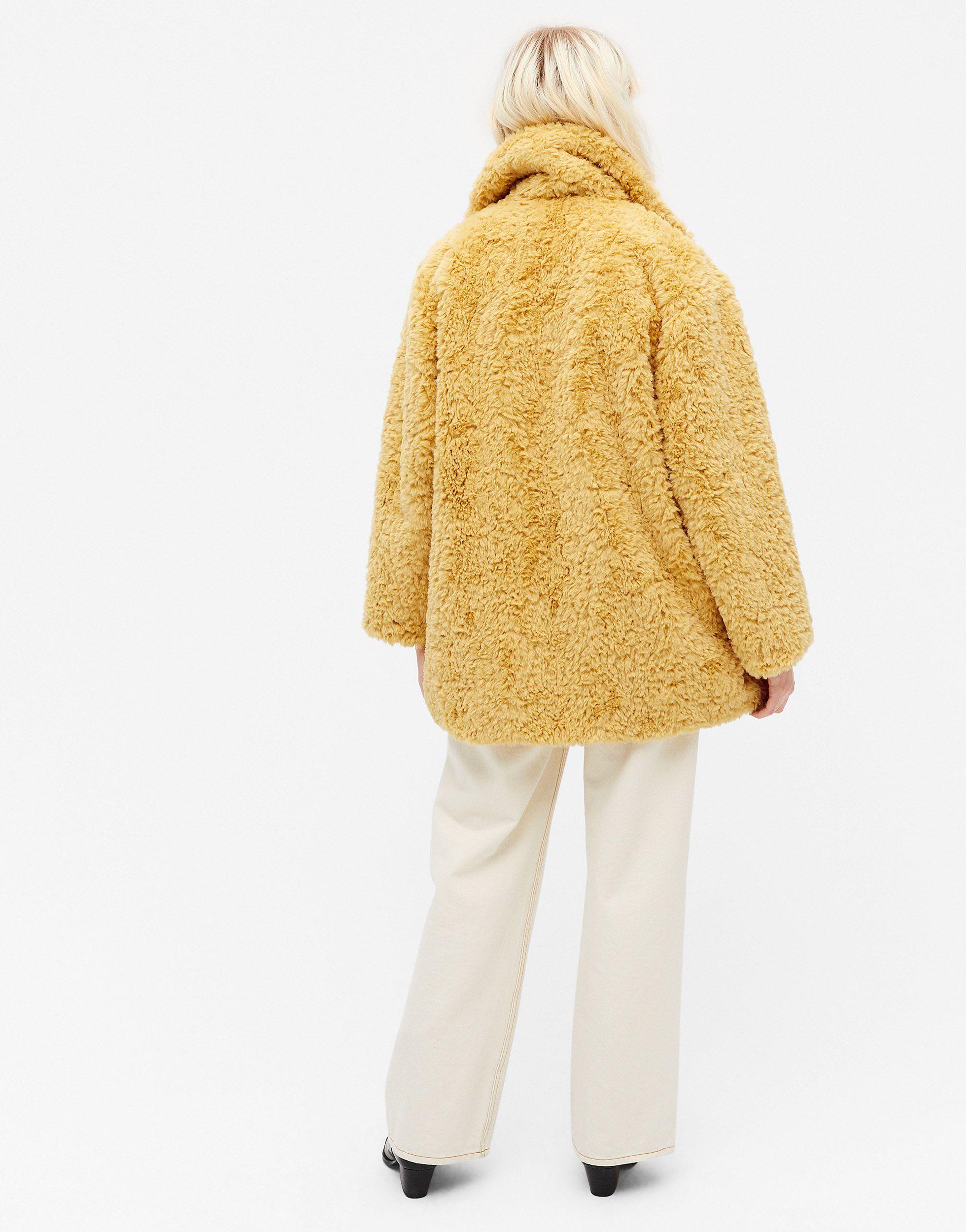 monki fluffy coat