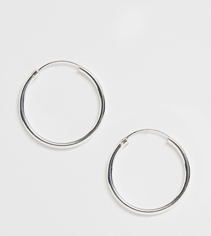 Kingsley Ryan Exclusive Sterling Silver Chunky Tube Hoop 40mm Earrings ...