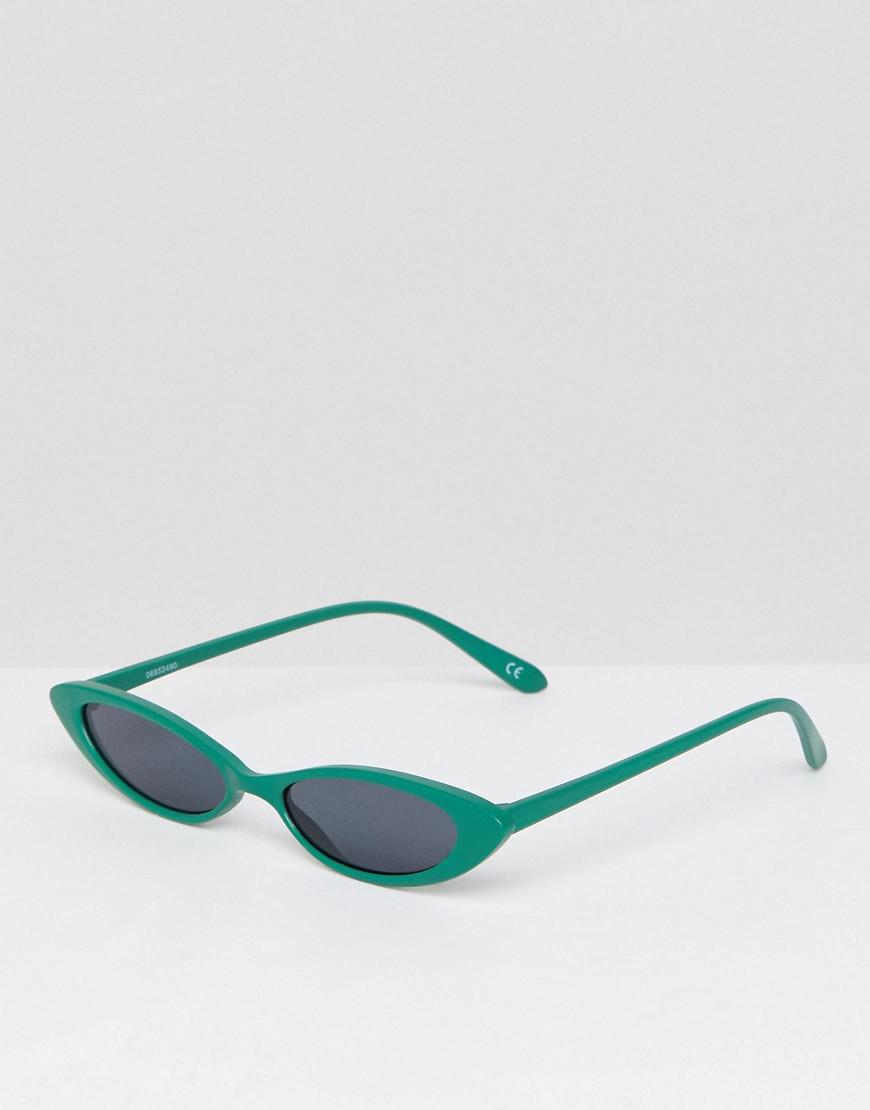 Petites Lunettes Yeux De Chat Tendance Jean Asos En Coloris Vert Lyst