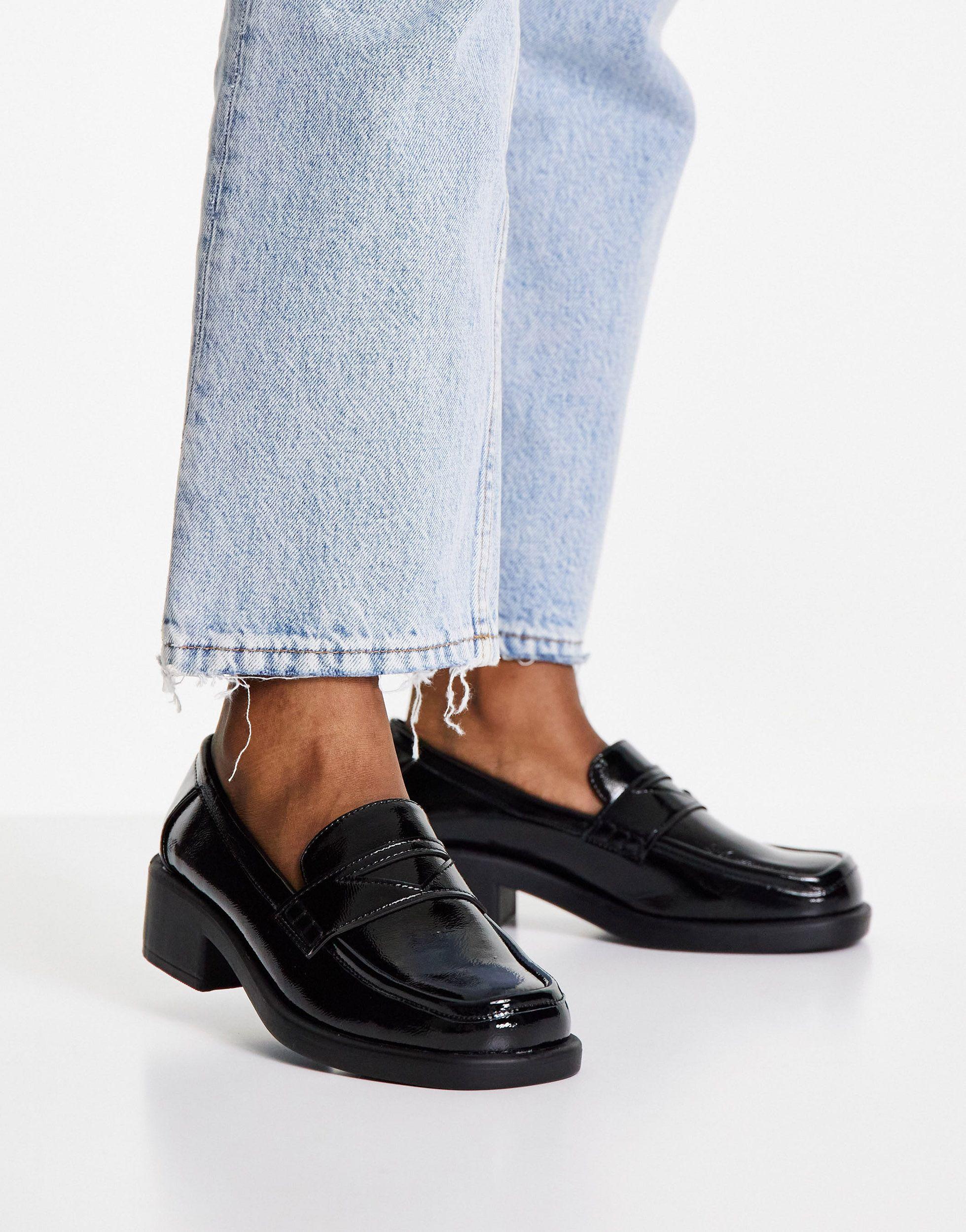 ASOS Melbourne Chunky Loafers in Black | Lyst