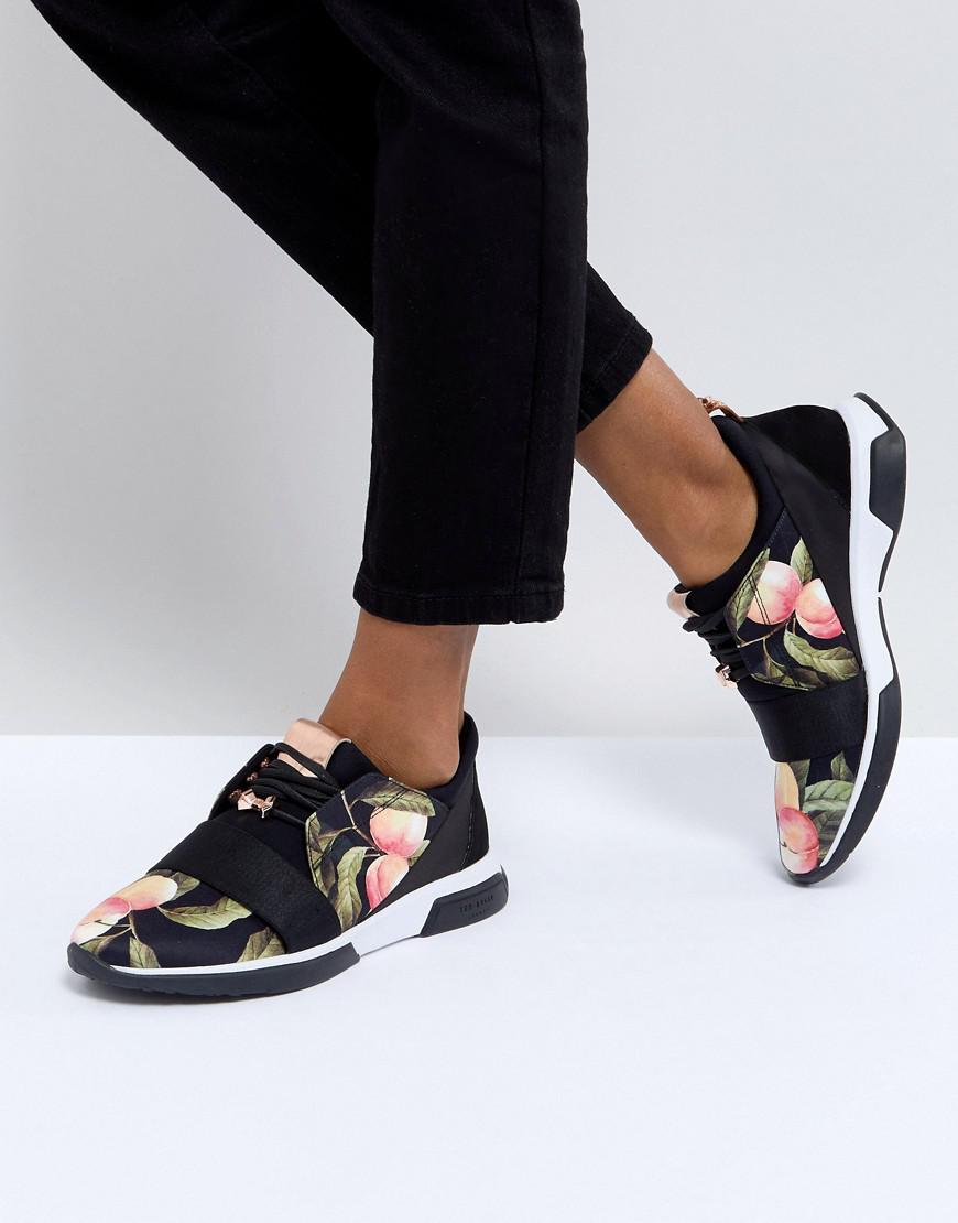 Baker Peach Blossom Print Trainers in | Lyst