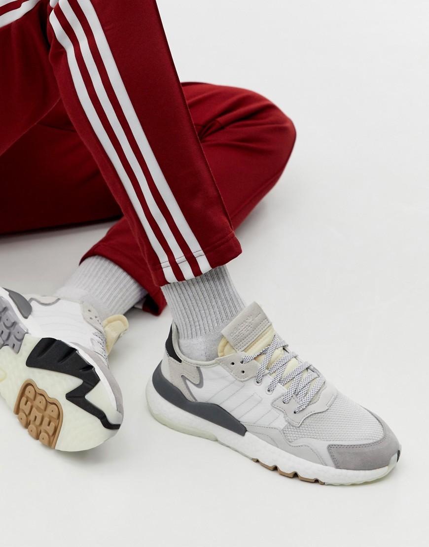 adidas originals nite jogger sneakers in white