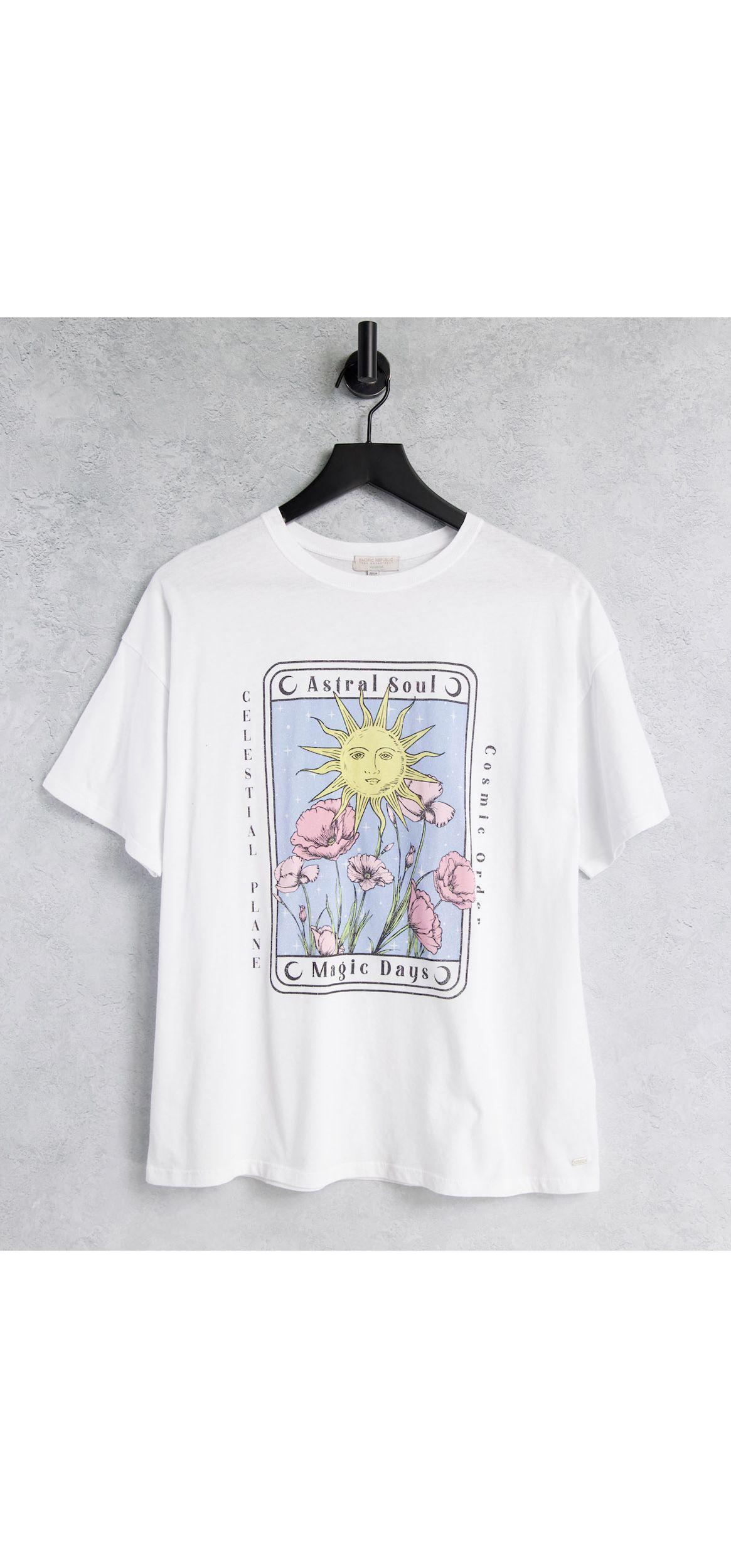 Pull&Bear Oversized T-shirt With Sun Graphics in White | Lyst