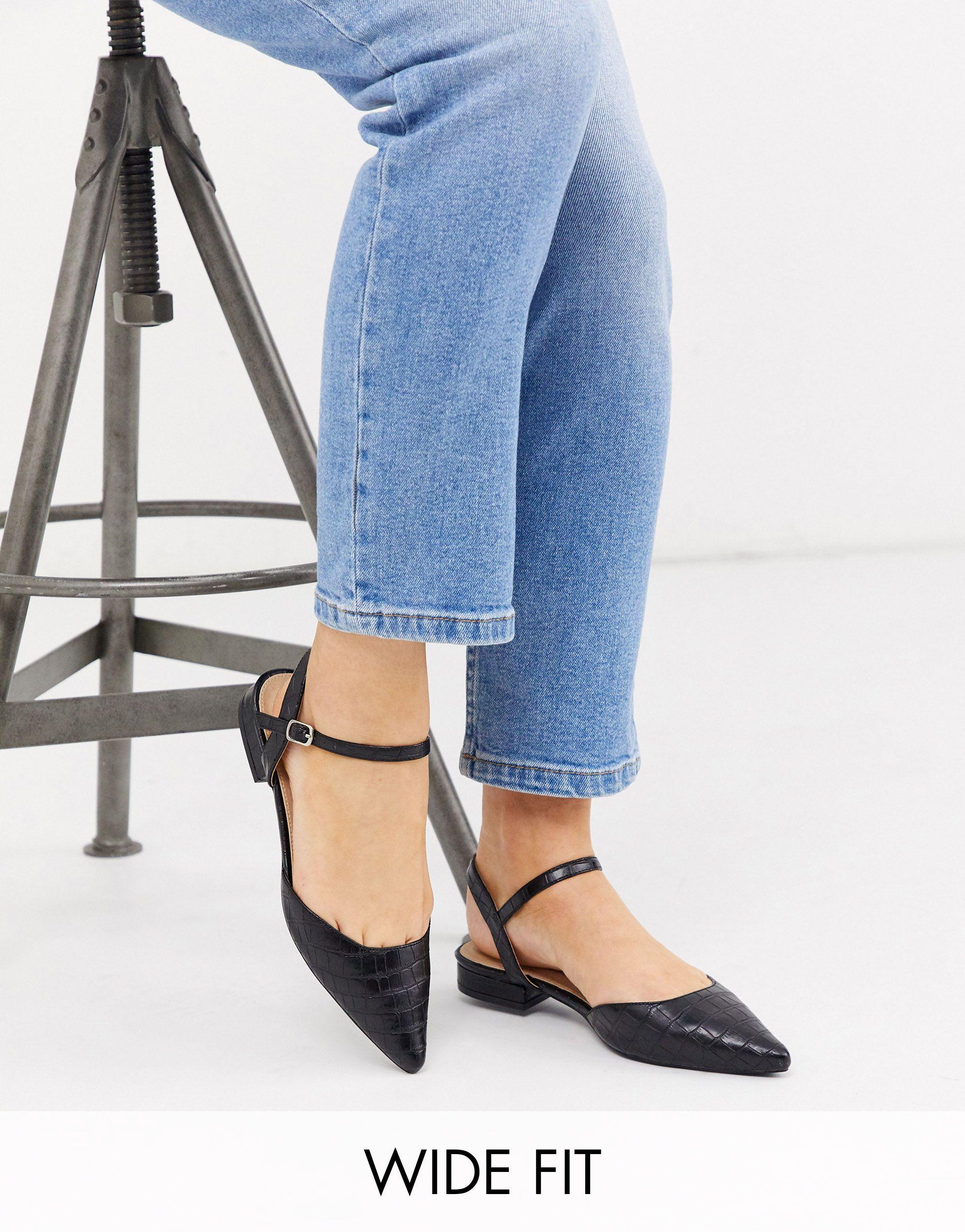 Raid Wide Fit Bonita Flat Shoes | Lyst