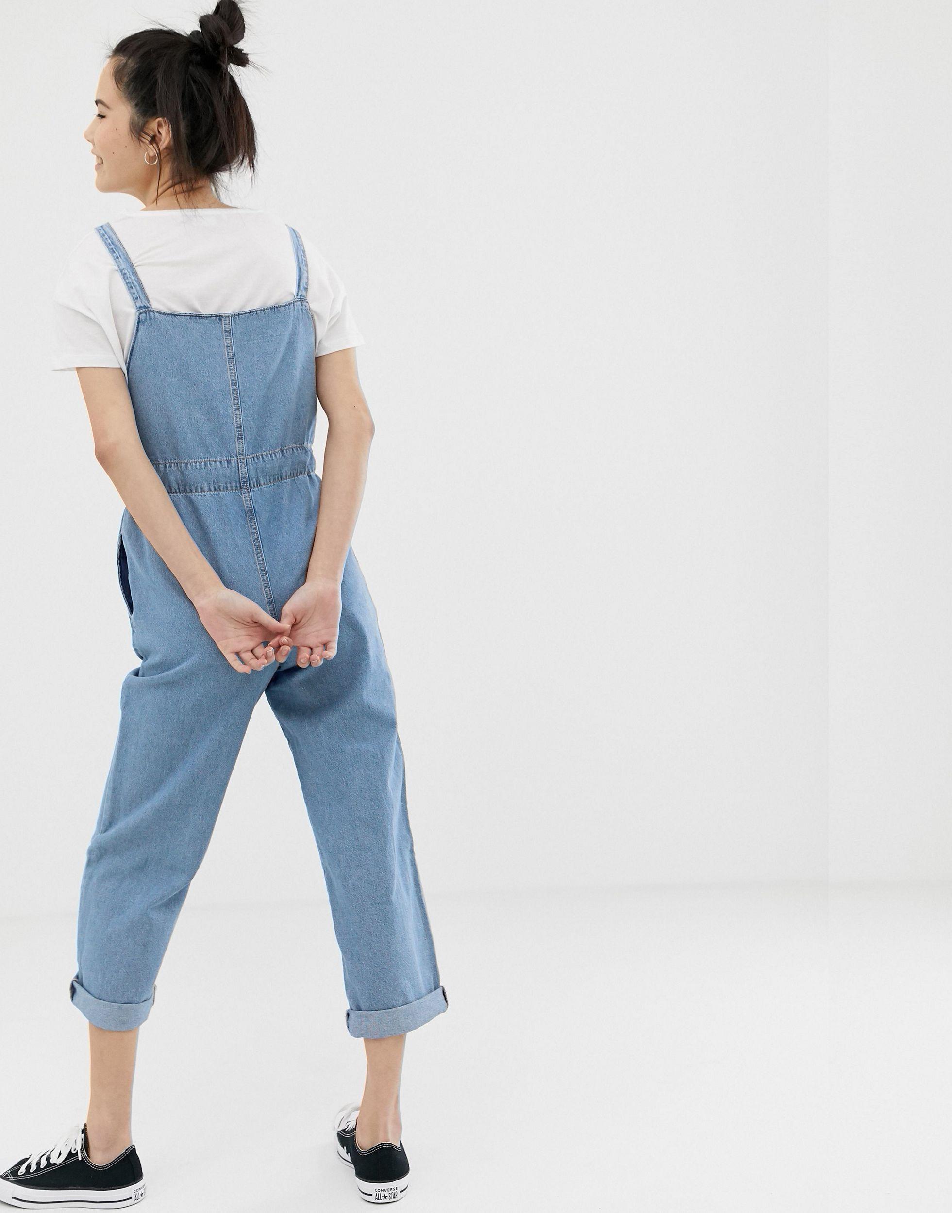 pull and bear denim jumpsuit