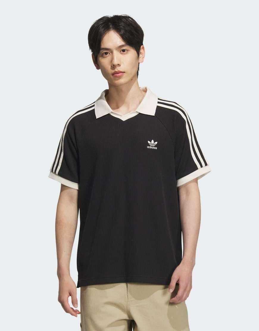 adidas WAFFLE SHORT SLEEVE POLO ワッフル ポロT adidas WAFFLE SHORT SLEEVE POLO ワンダーホワイト（アディダス
