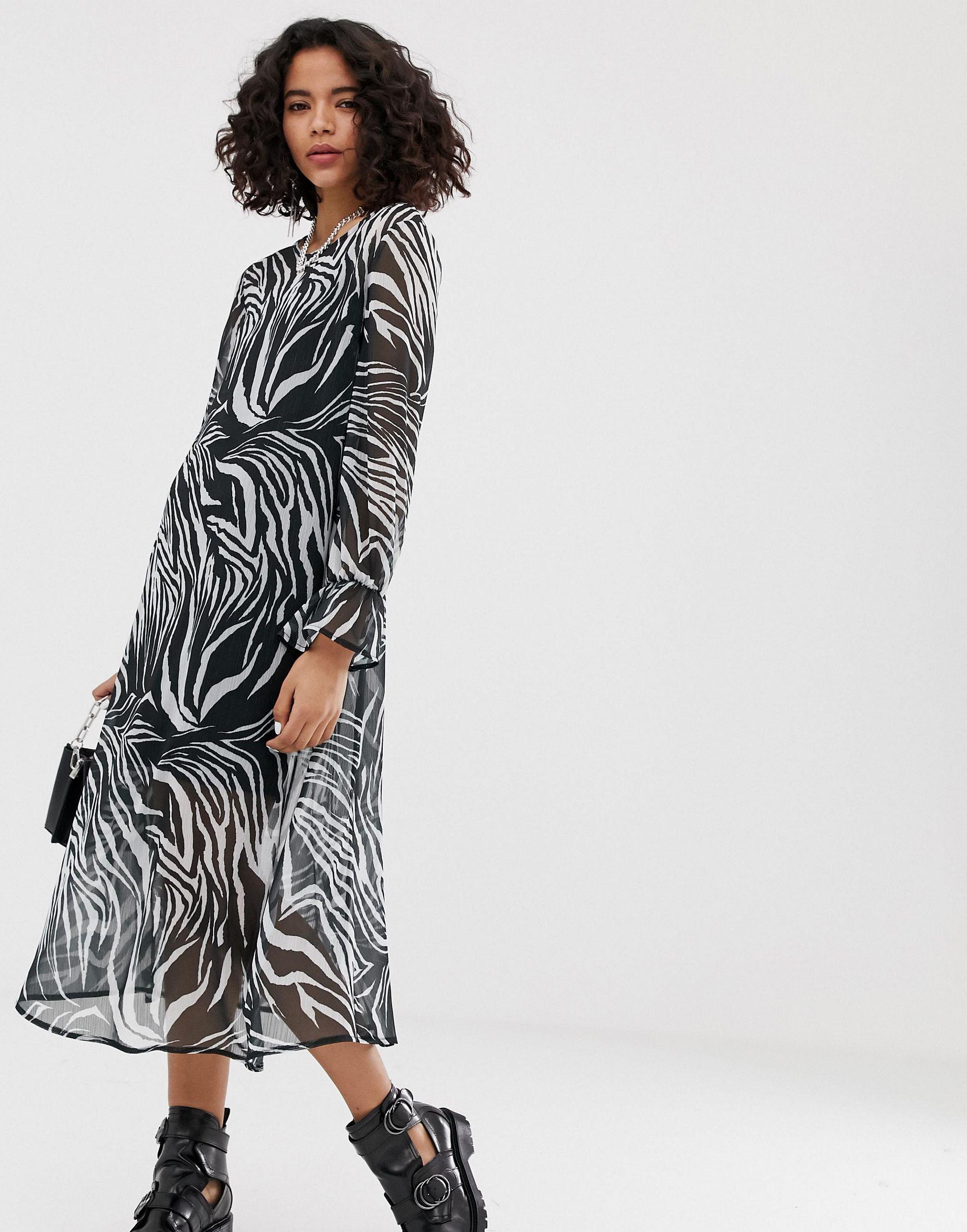 sheer smock dress