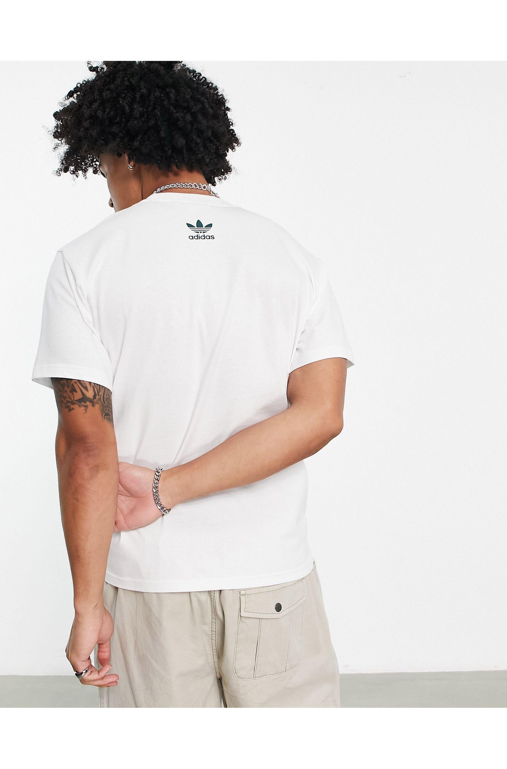 Camiseta blanca con logo adidas Originals de hombre de color Blanco | Lyst