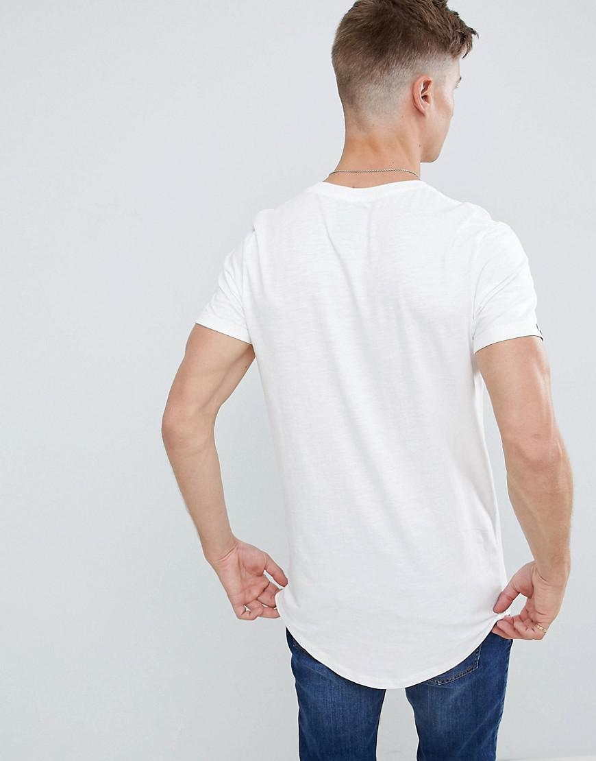 plain white longline t shirt