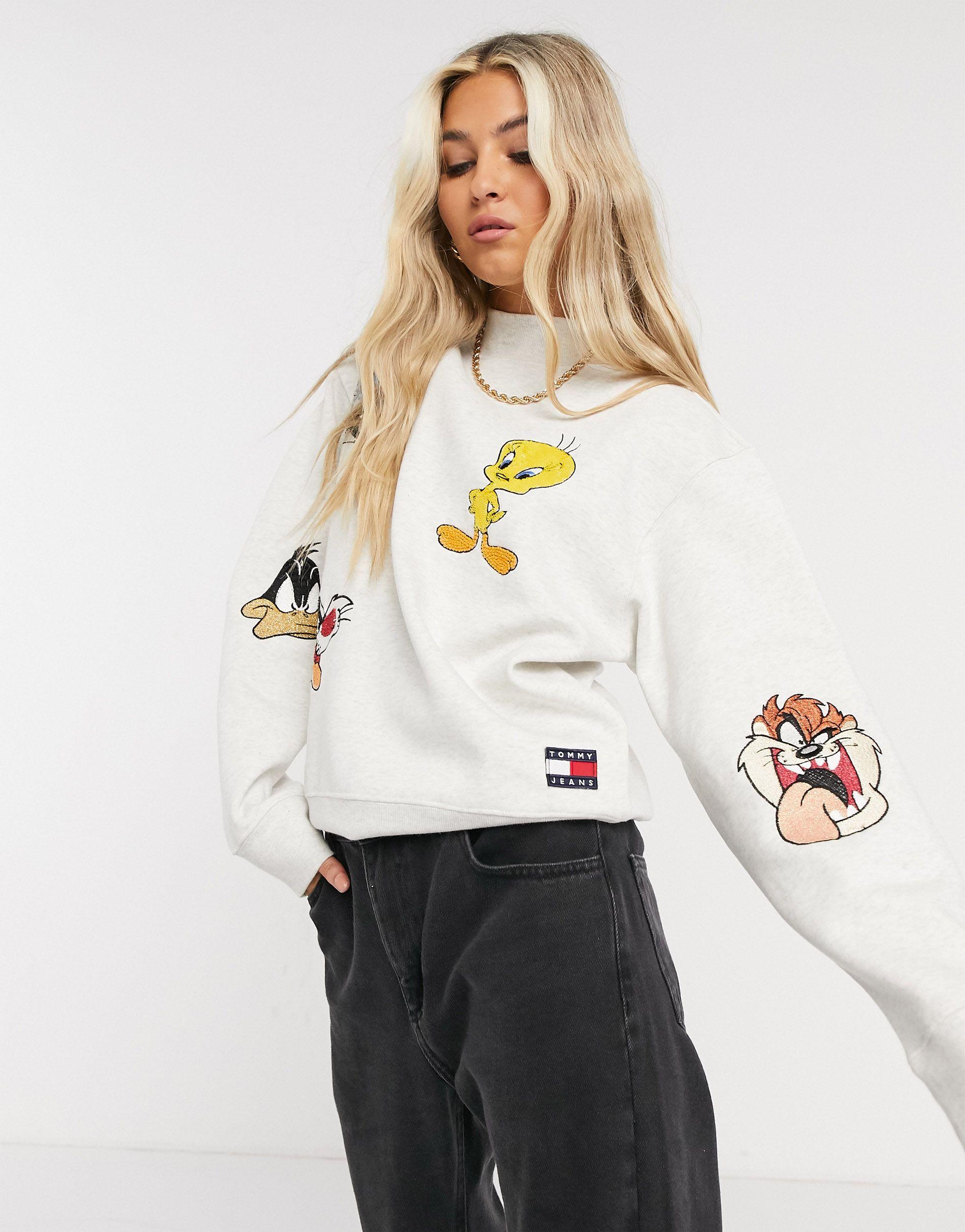 Tommy Hilfiger X Looney Tunes All over Icon Sweatshirt in Grey