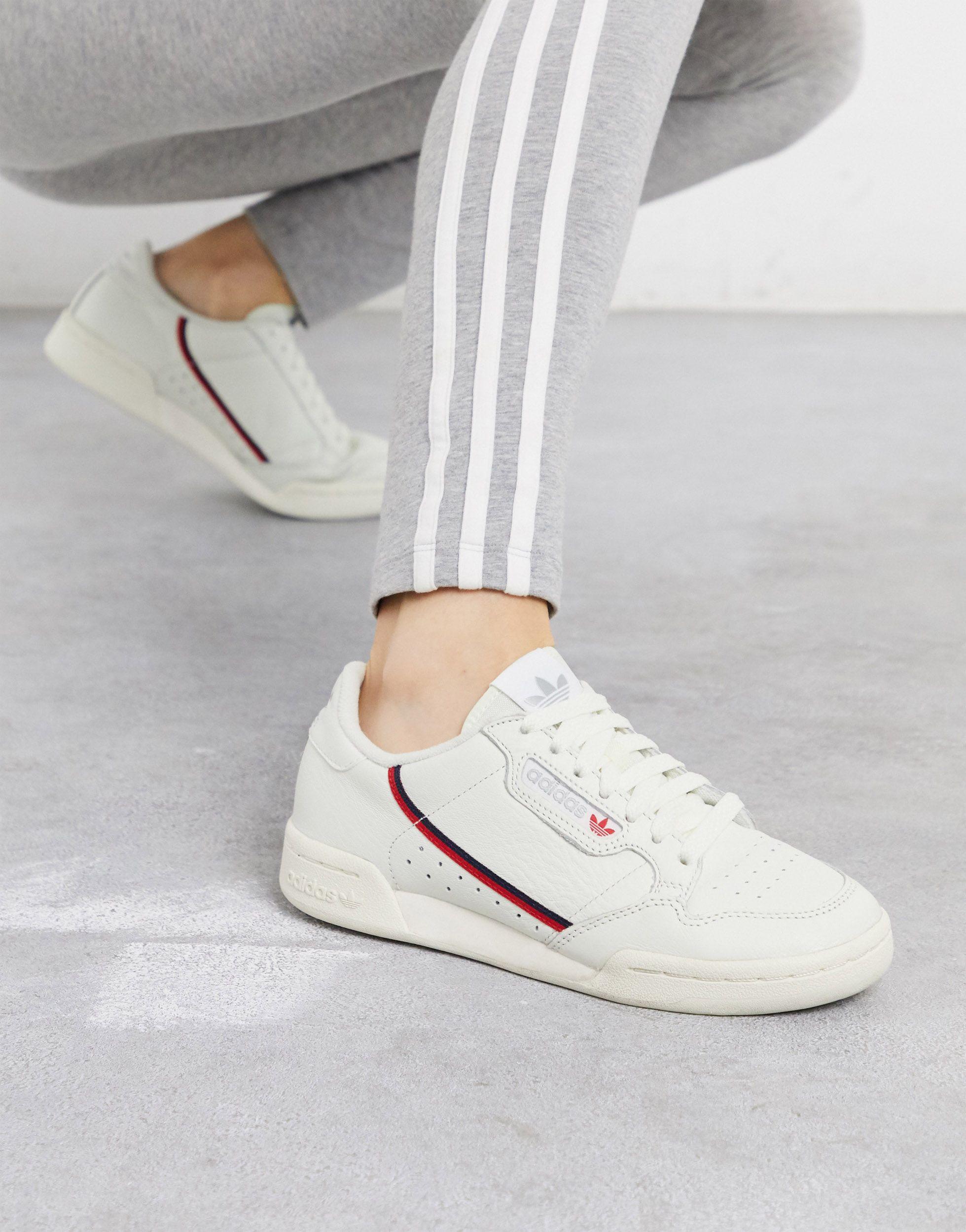 adidas originals continental 80's trainers in white