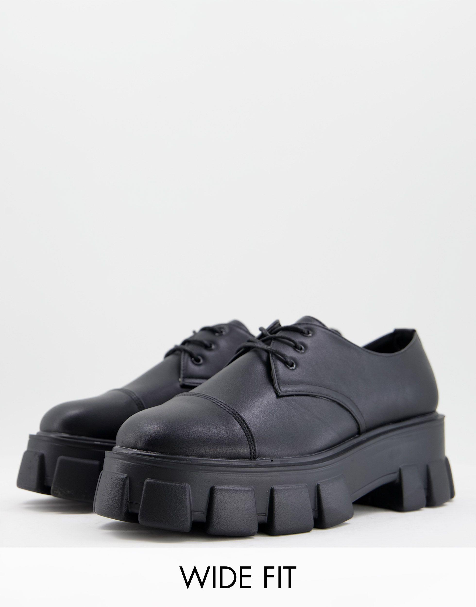 Scarpe stringate a pianta larga con suola spessa da Uomo di Truffle  Collection in Nero | Lyst