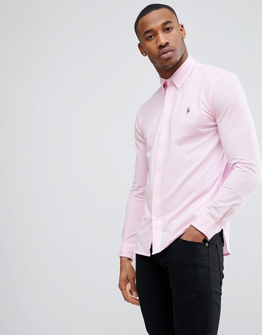 ralph lauren slim fit pique shirt