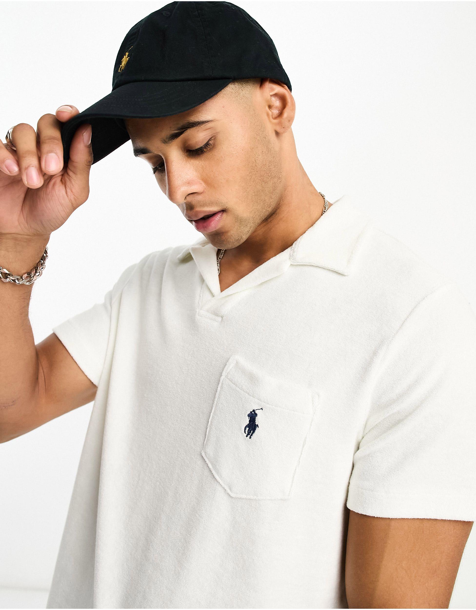 Polo d'ensemble en coton éponge avec poche à logo Polo Ralph Lauren pour  homme en coloris Blanc | Lyst
