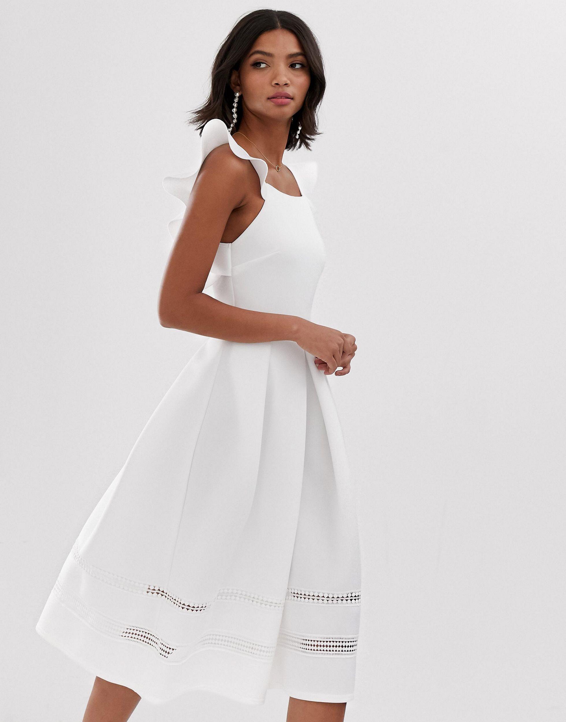asos white prom dress