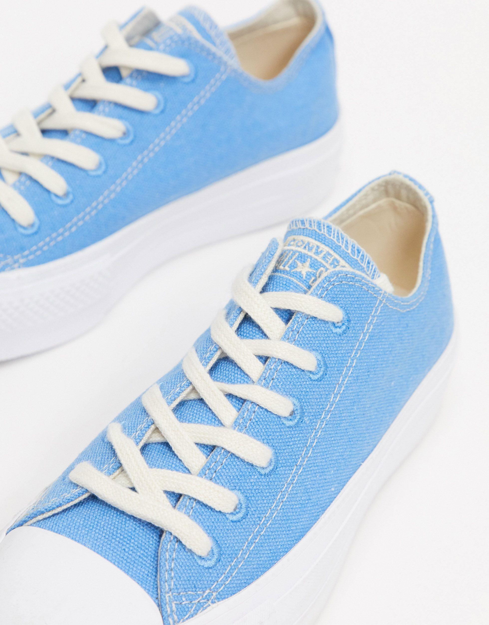 Converse Canvas Chuck Taylor - Lift Platform Renew - Lichtblauwe Sneakers  in het Blauw - Lyst