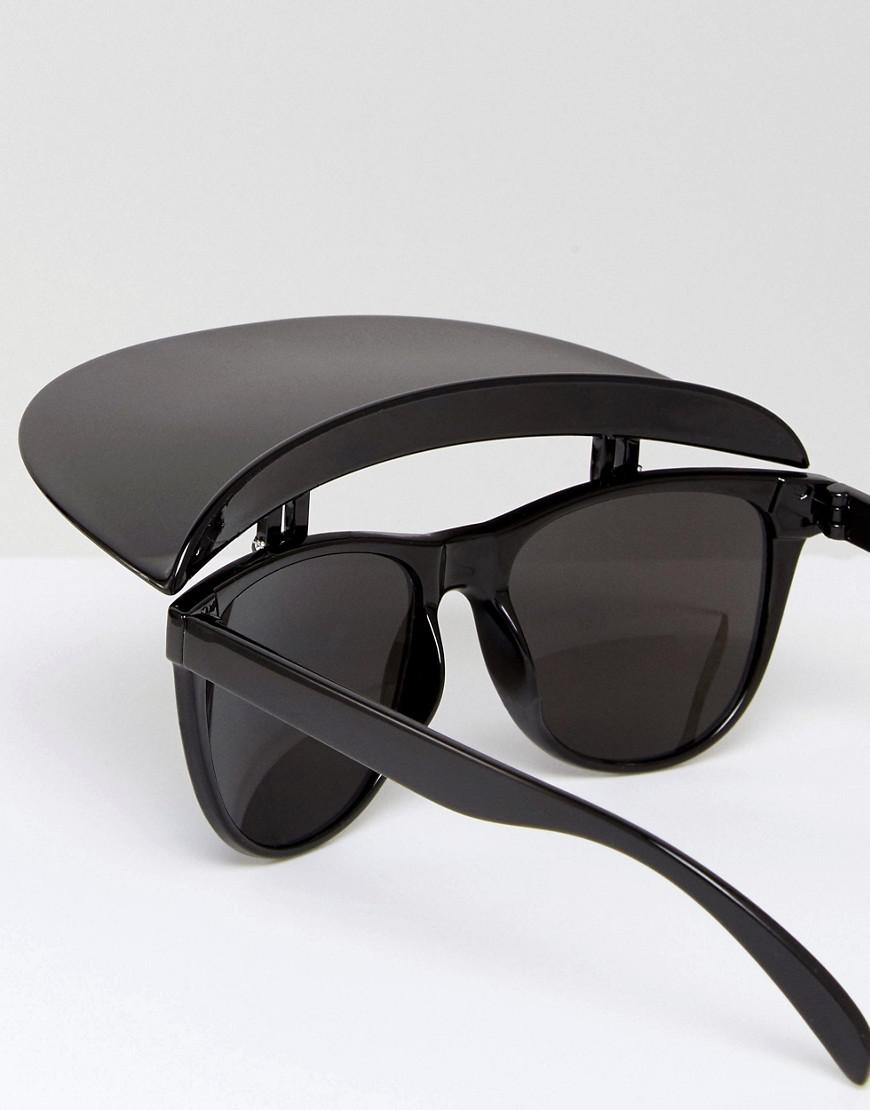ASOS Flip Top Visor Sunglasses in Black Lyst