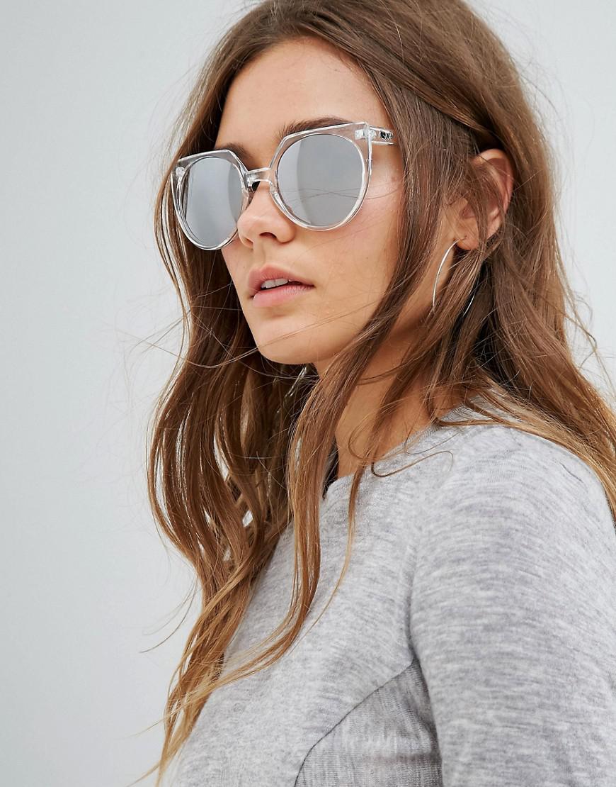 Quay Clear Frame Round Sunglasses | Lyst