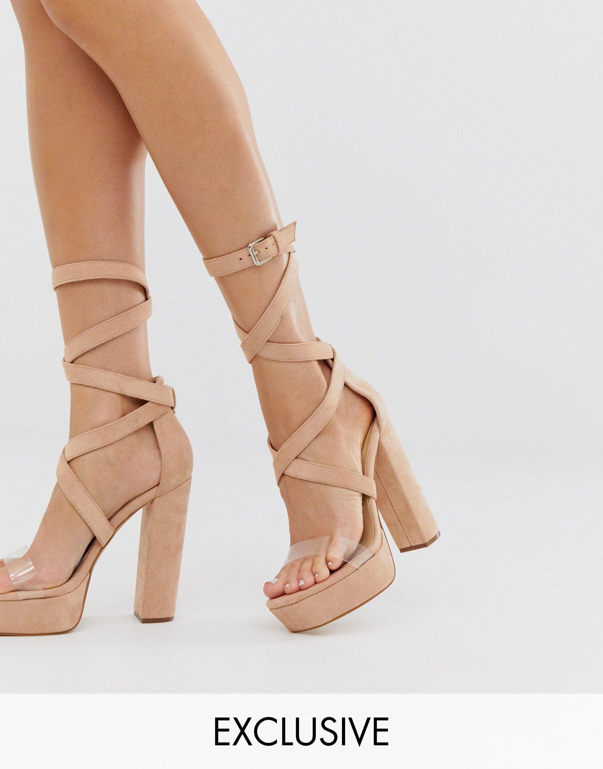 blush platform sandals