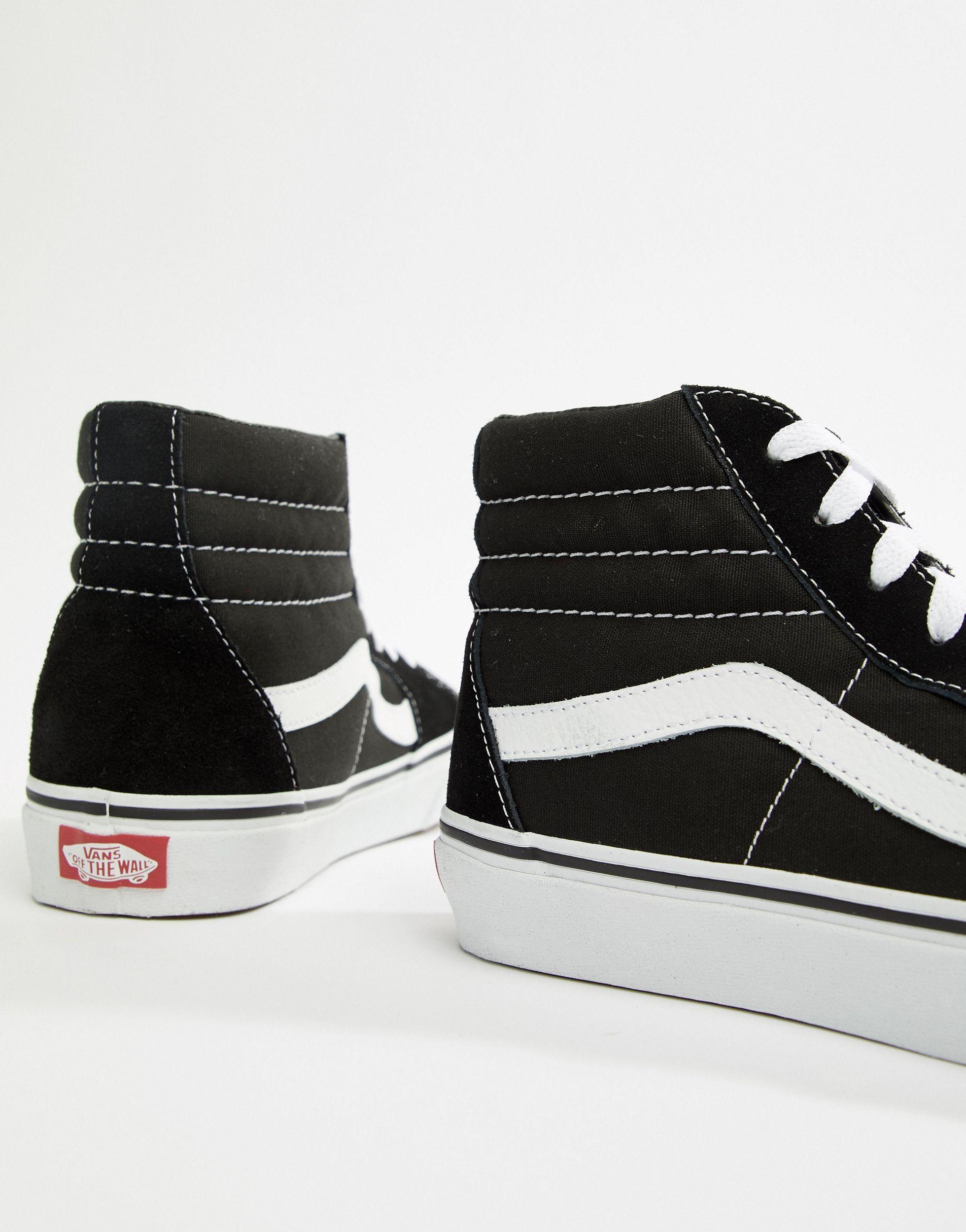 Zapatillas negras altas sk8-hi Vans de Ante de color Negro | Lyst