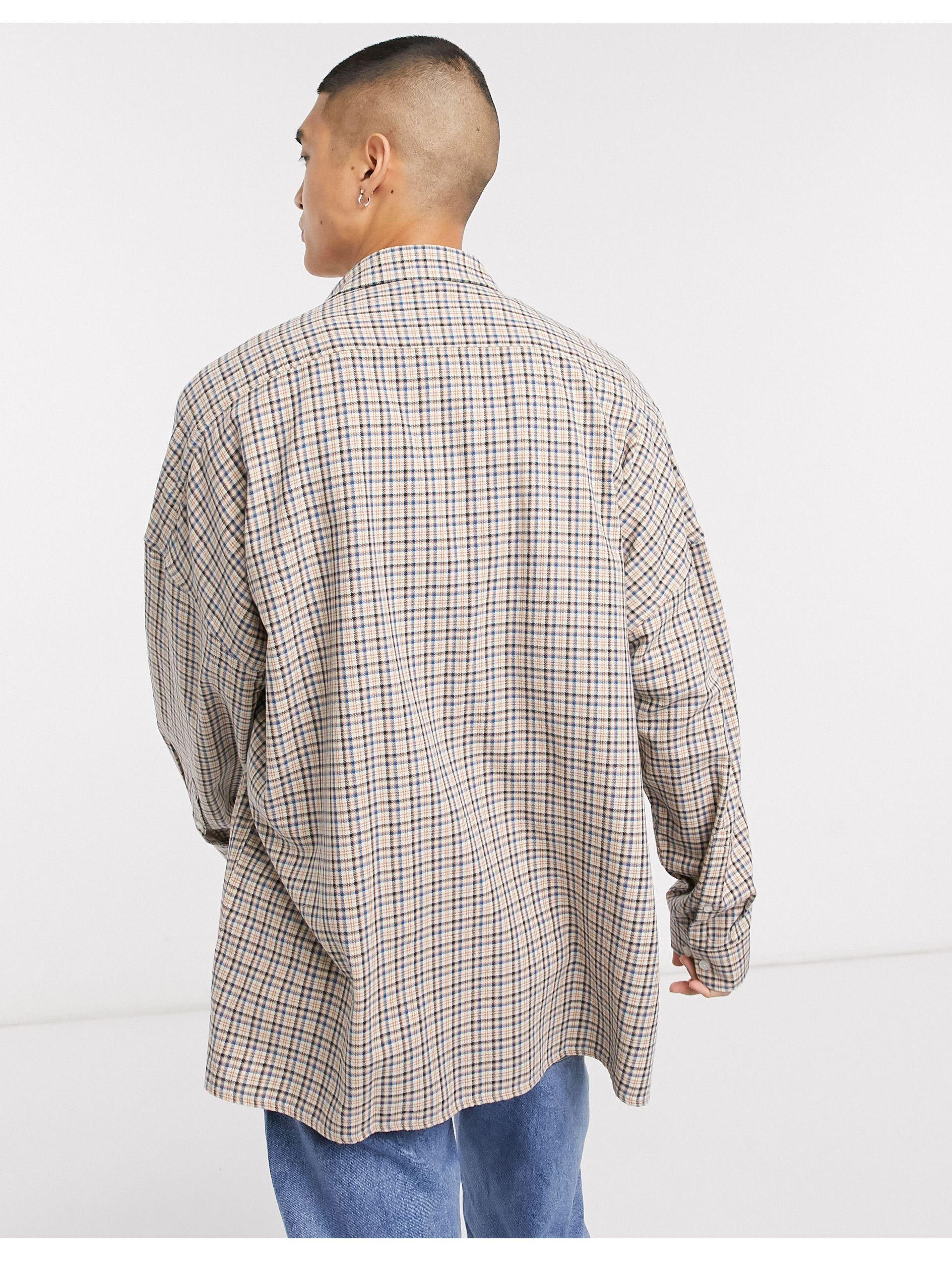 Collusion Drop Shoulder Oversized Check 