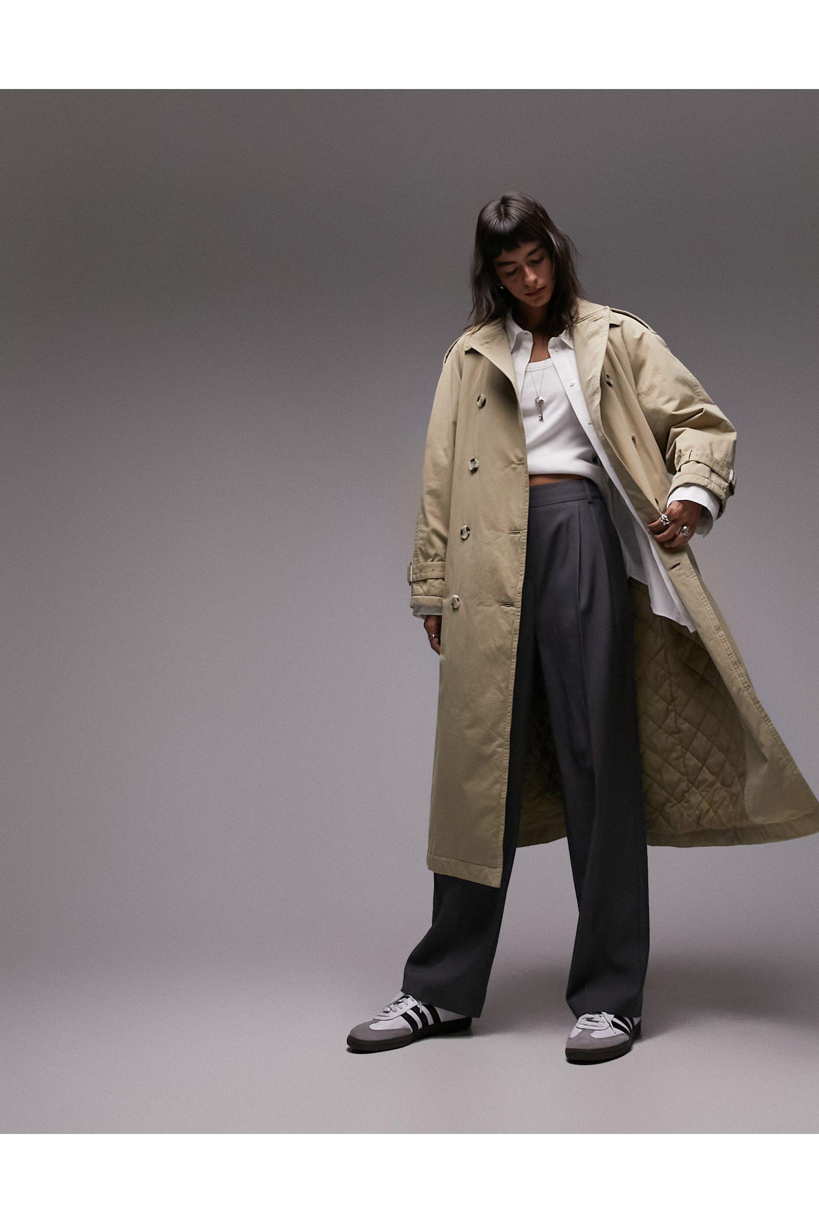 Reversible Longline Padded Trench Coat in Black Lyst