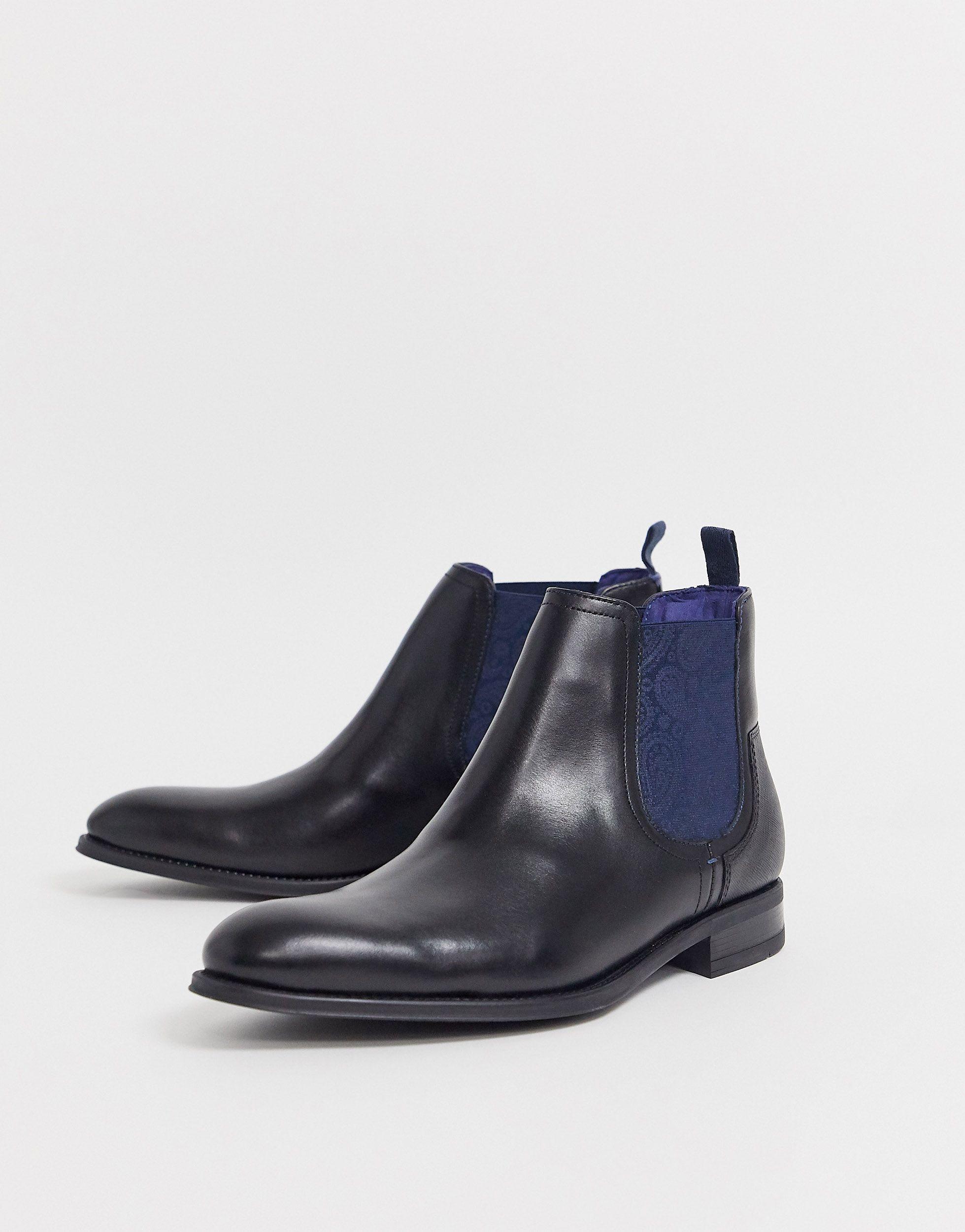 Ted Baker Travic Chelsea Boots Black Leather for Men | Lyst UK