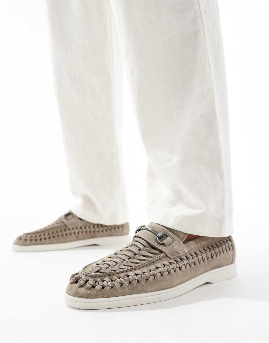 River Island Suede Snaffle Loafers in White for Men Lyst UK