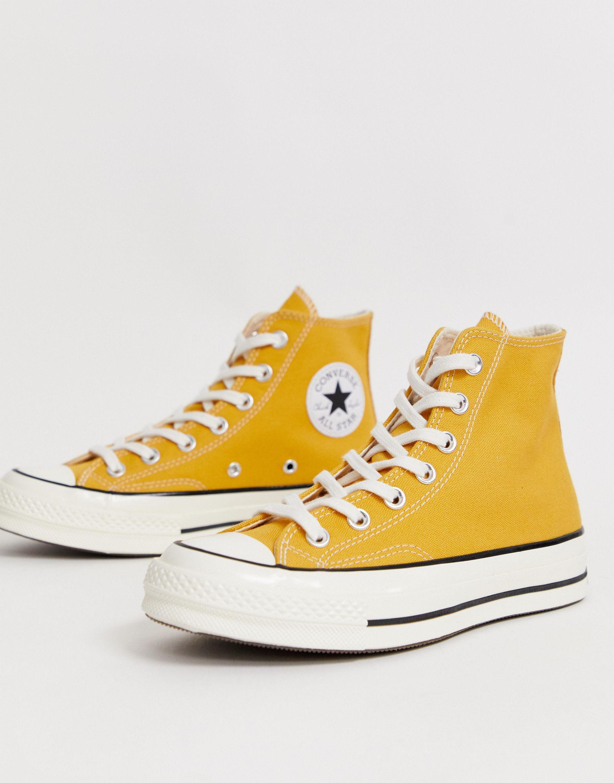 Converse Chuck '70 Hi Sunflower Trainers in Yellow | Lyst UK