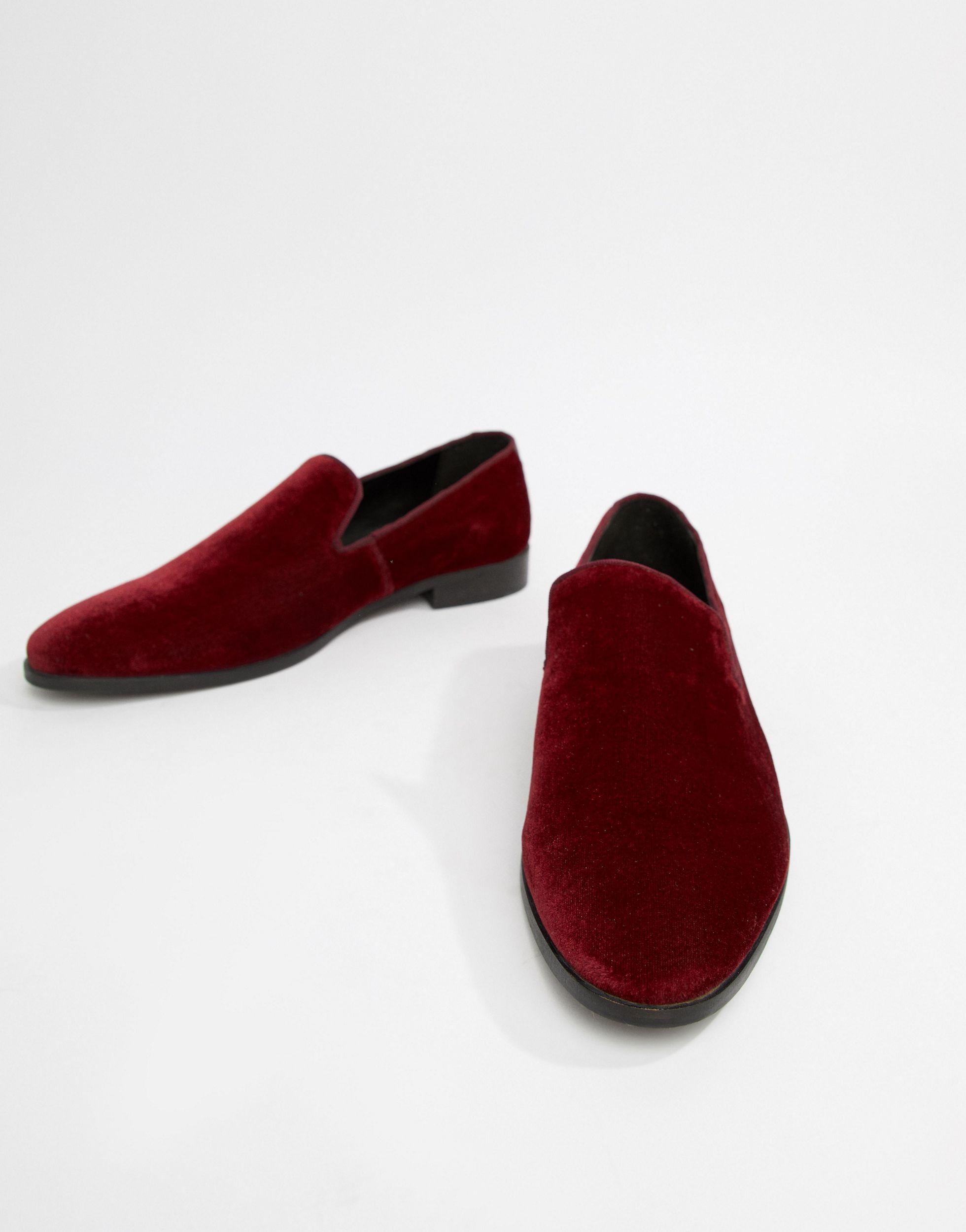 Dune Loafers Van Fluweel in het Rood voor heren | Lyst NL